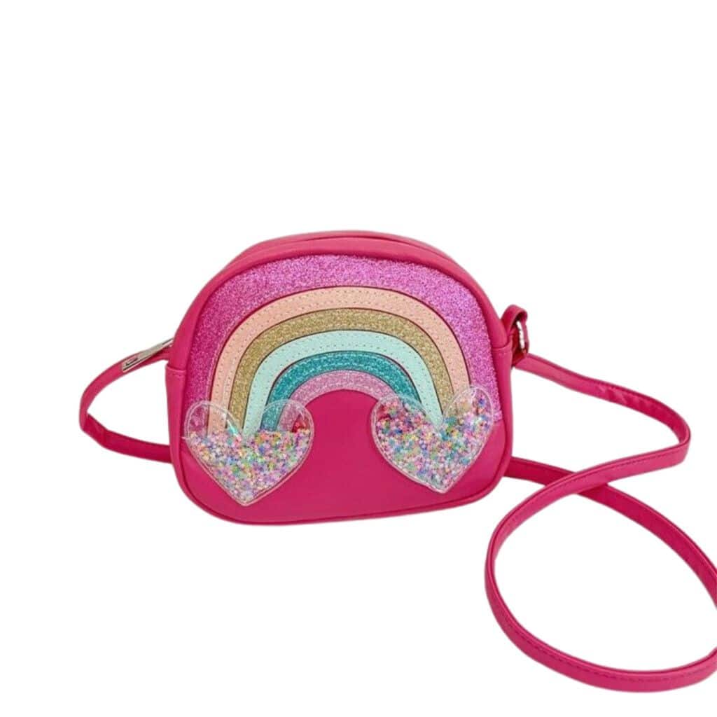 CARTERA ARCOIRIS DORADO-ROSA