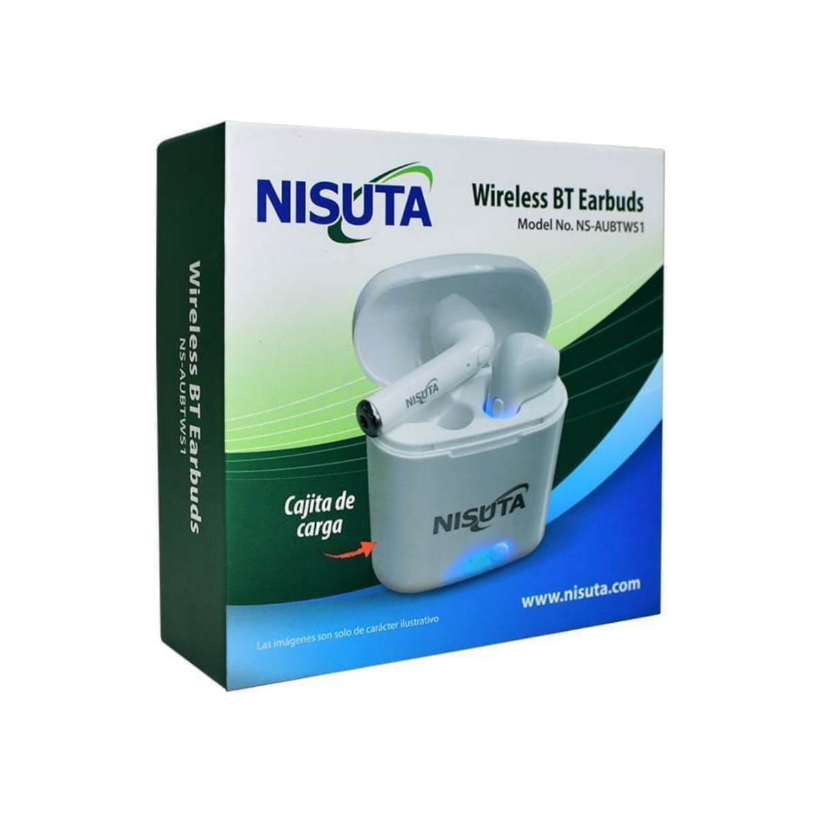 AURICULAR BT EARBUS NISUTA WHITE NS-AUBTWS1