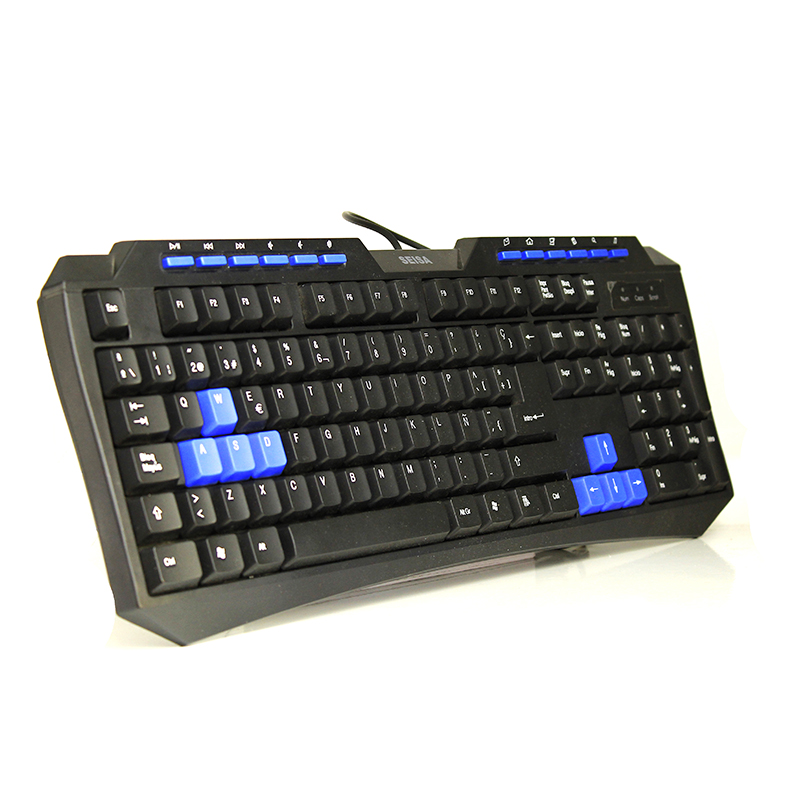 TECLADO GAMER MULTIMEDIA TECLAS AZULES DN-D221