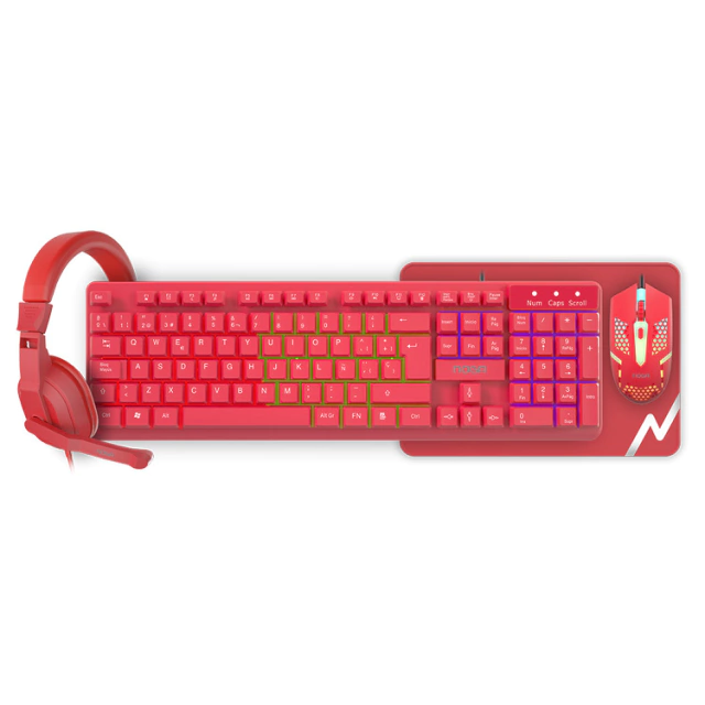 KIT GAMER NOGA 4 EN 1 NKB-413R