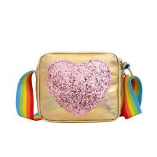 CARTERA CORAZON MODS-504 ROJO-DORADO-PLATEADO