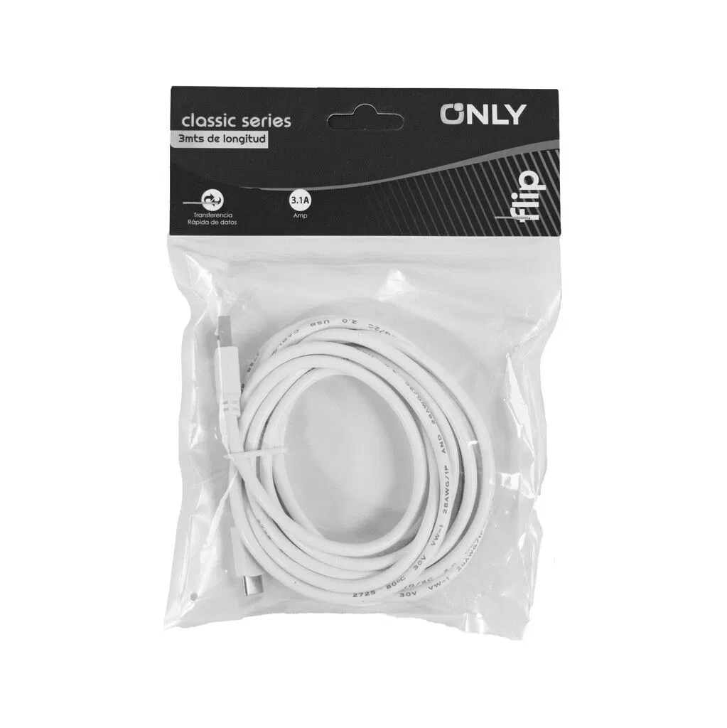 CABLE USB TIPO C POWER ONLY 3 METROS