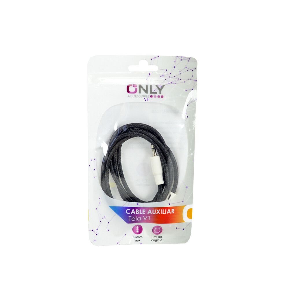 CABLE AUX 3.5 CORDON NEGRO