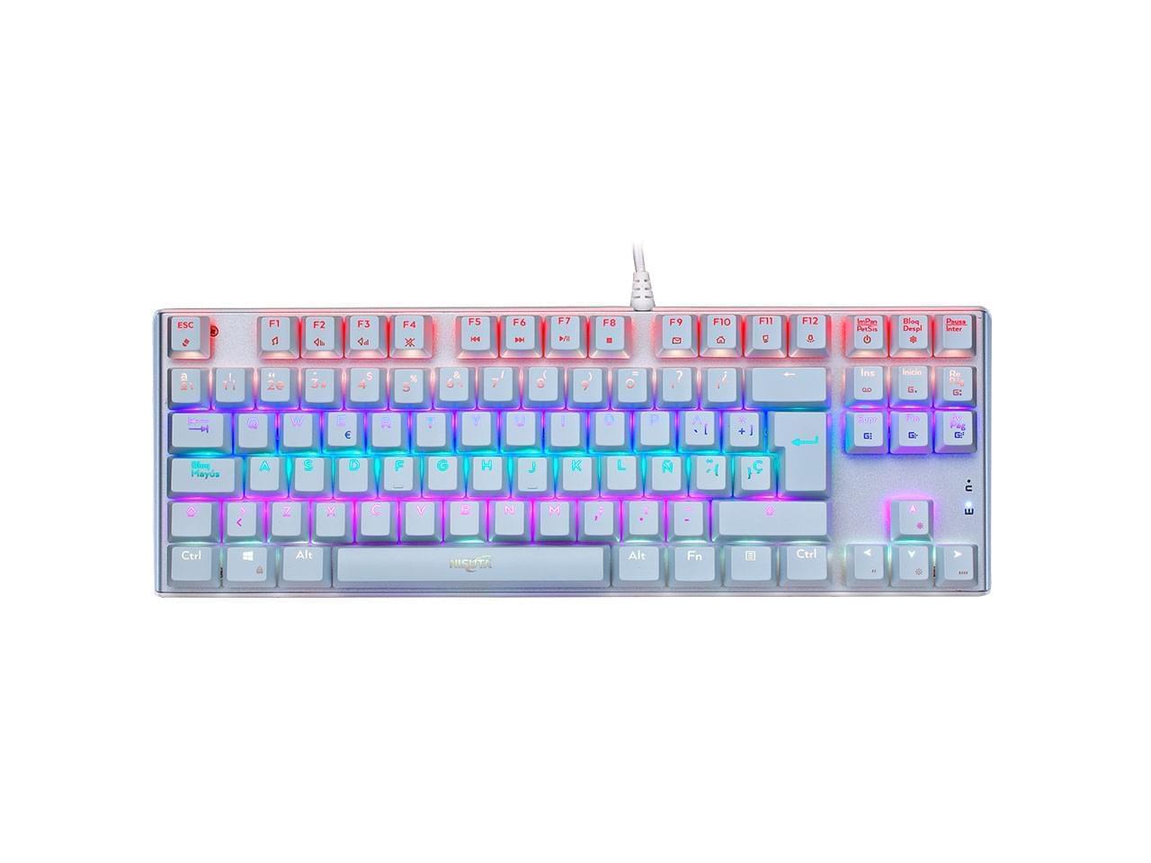 TECLADO GAMER MECANICO C/ SOFTWARE RGB 88 TECLAS WHITE