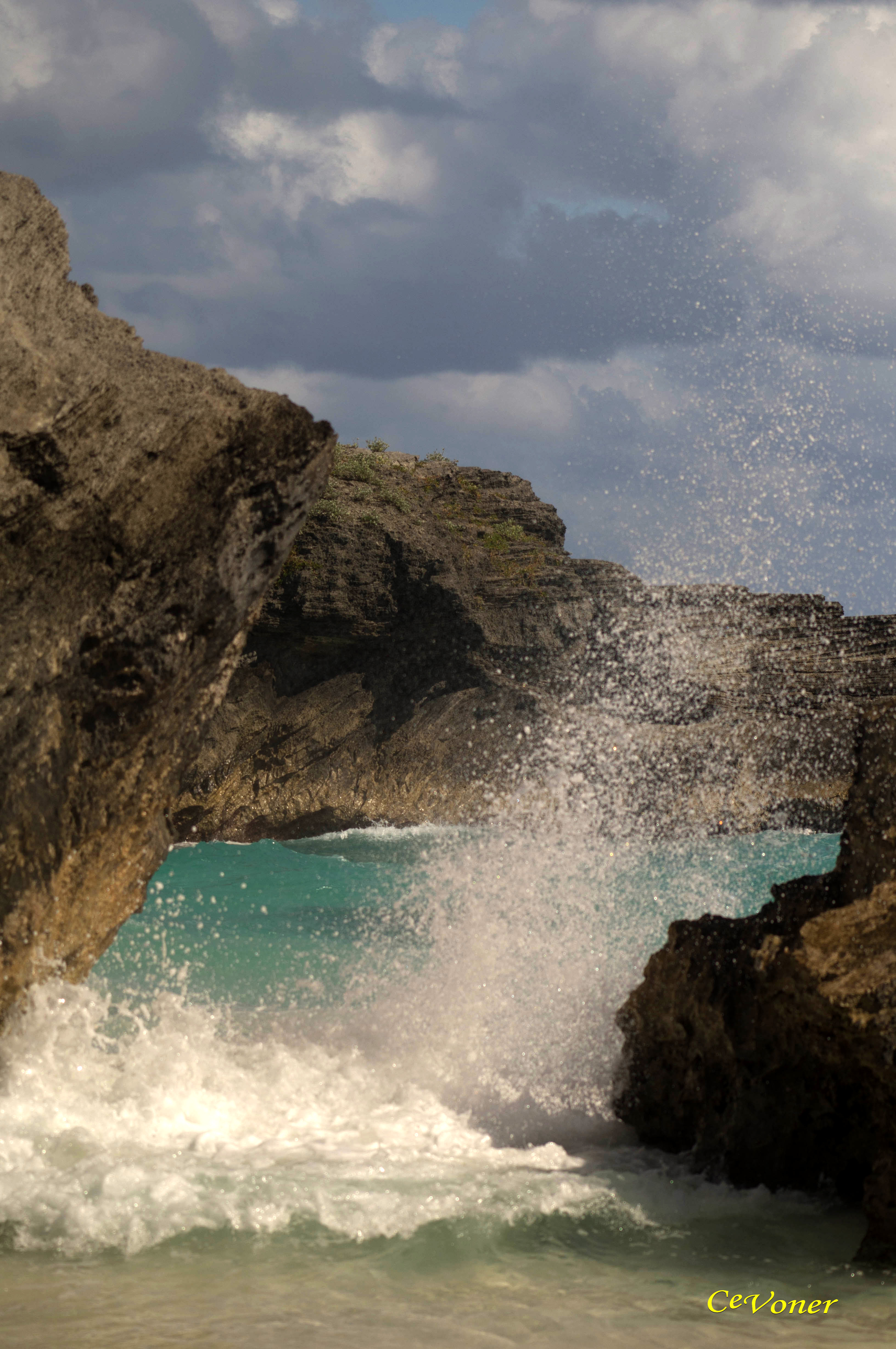 Waves crash on Beach, Bermuda