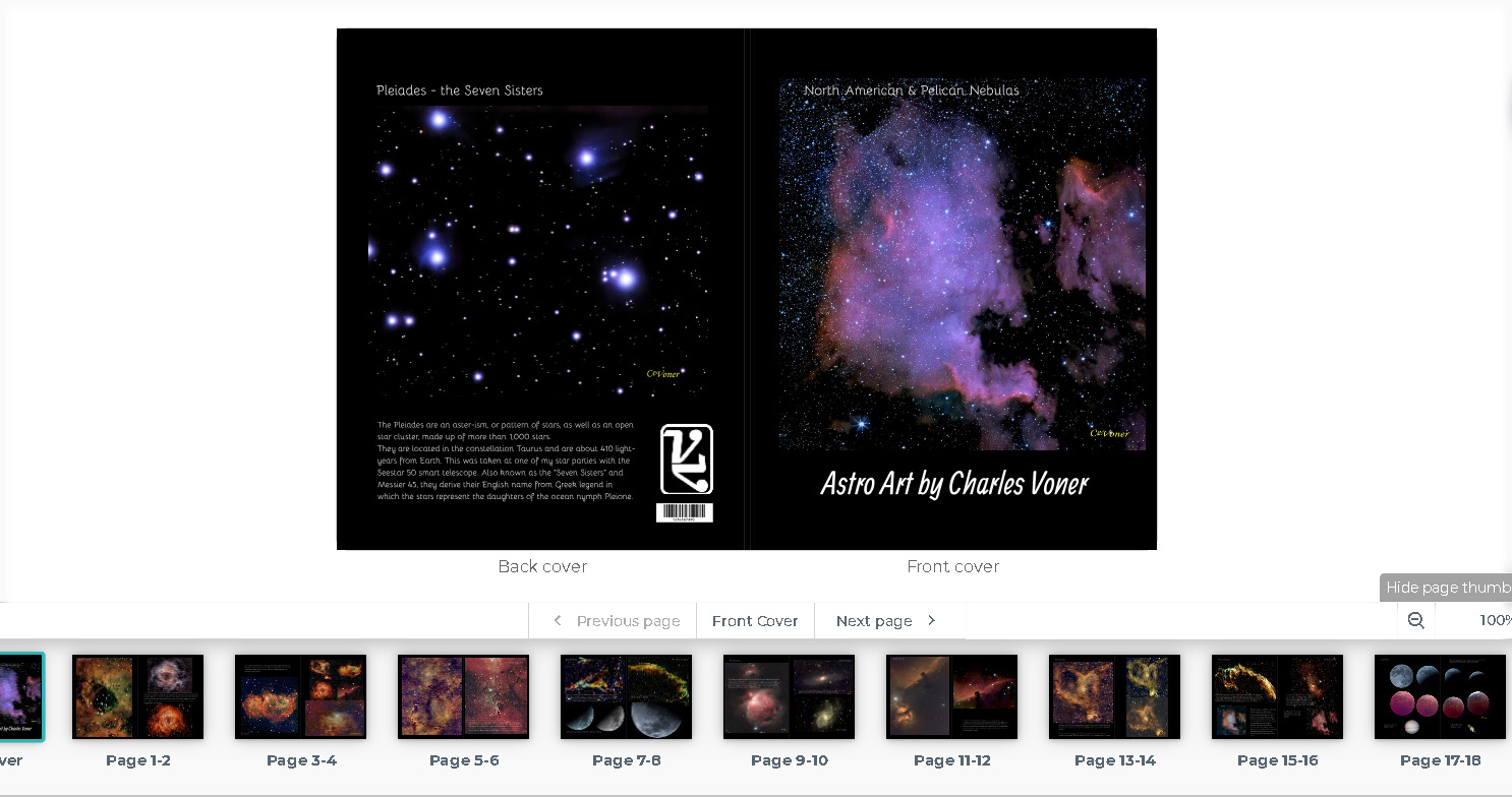 Astro Art Coffee Table Book by Charles Voner
