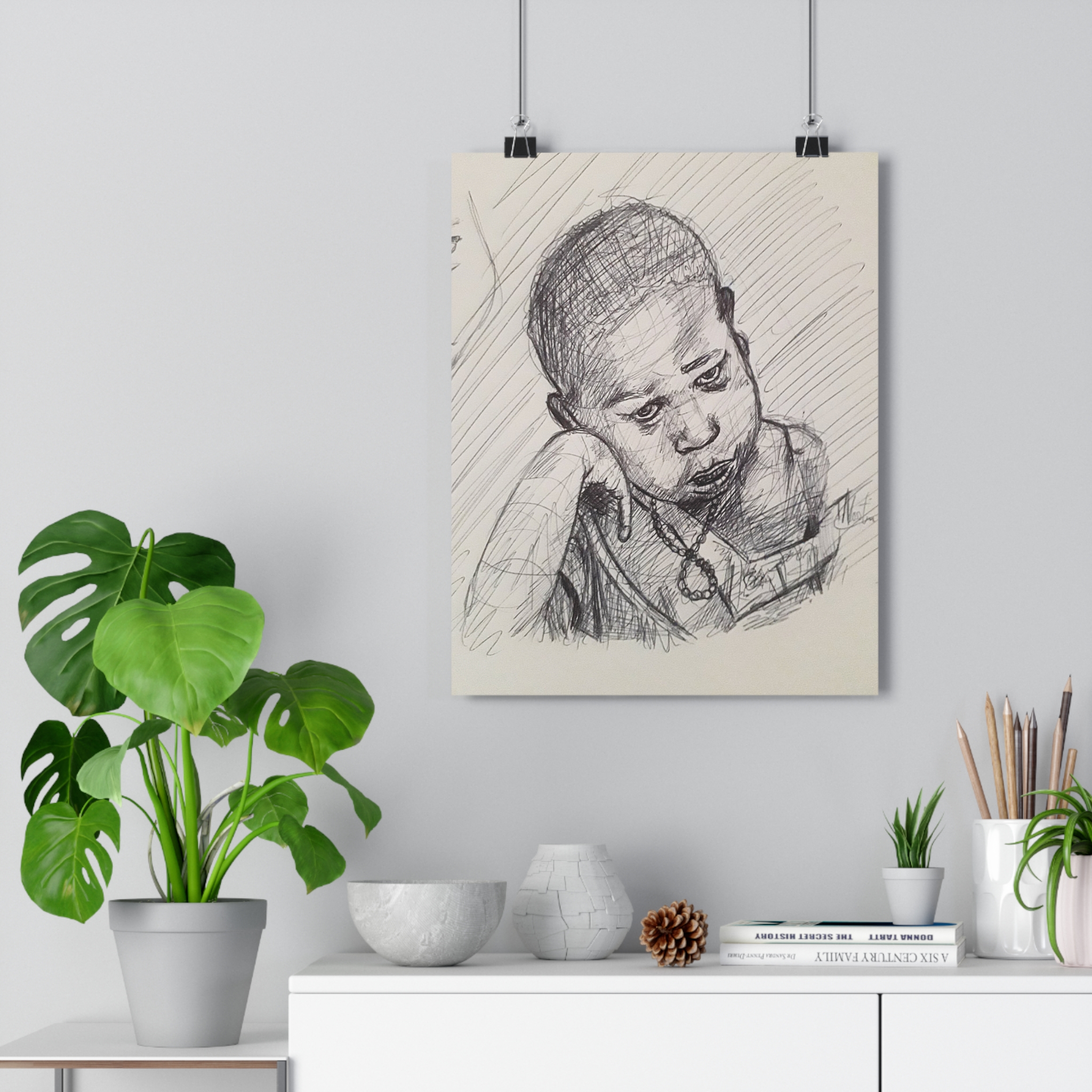 Portrait au Bic d'un jeune garçon 2