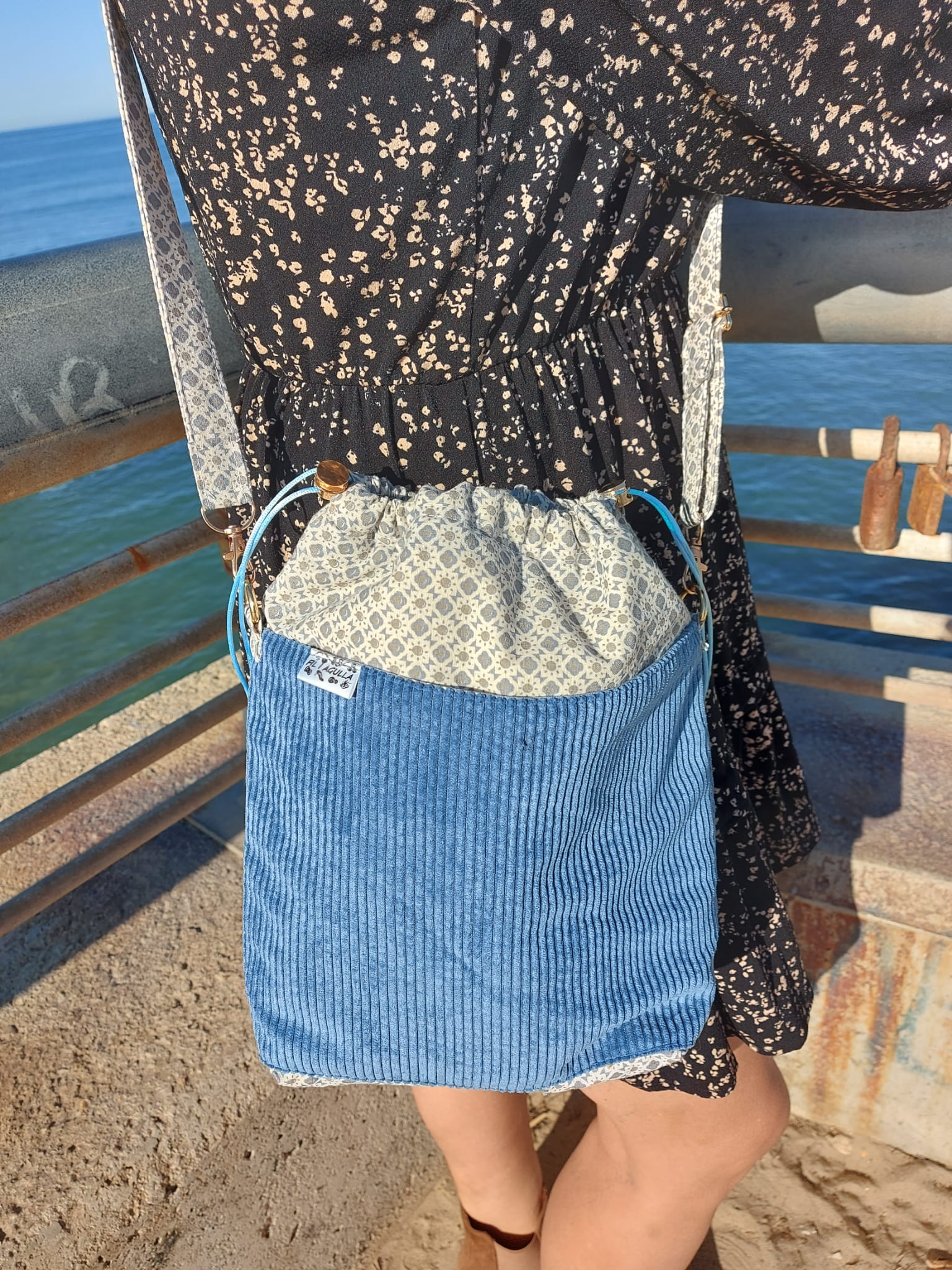 Bolsa de tela azul