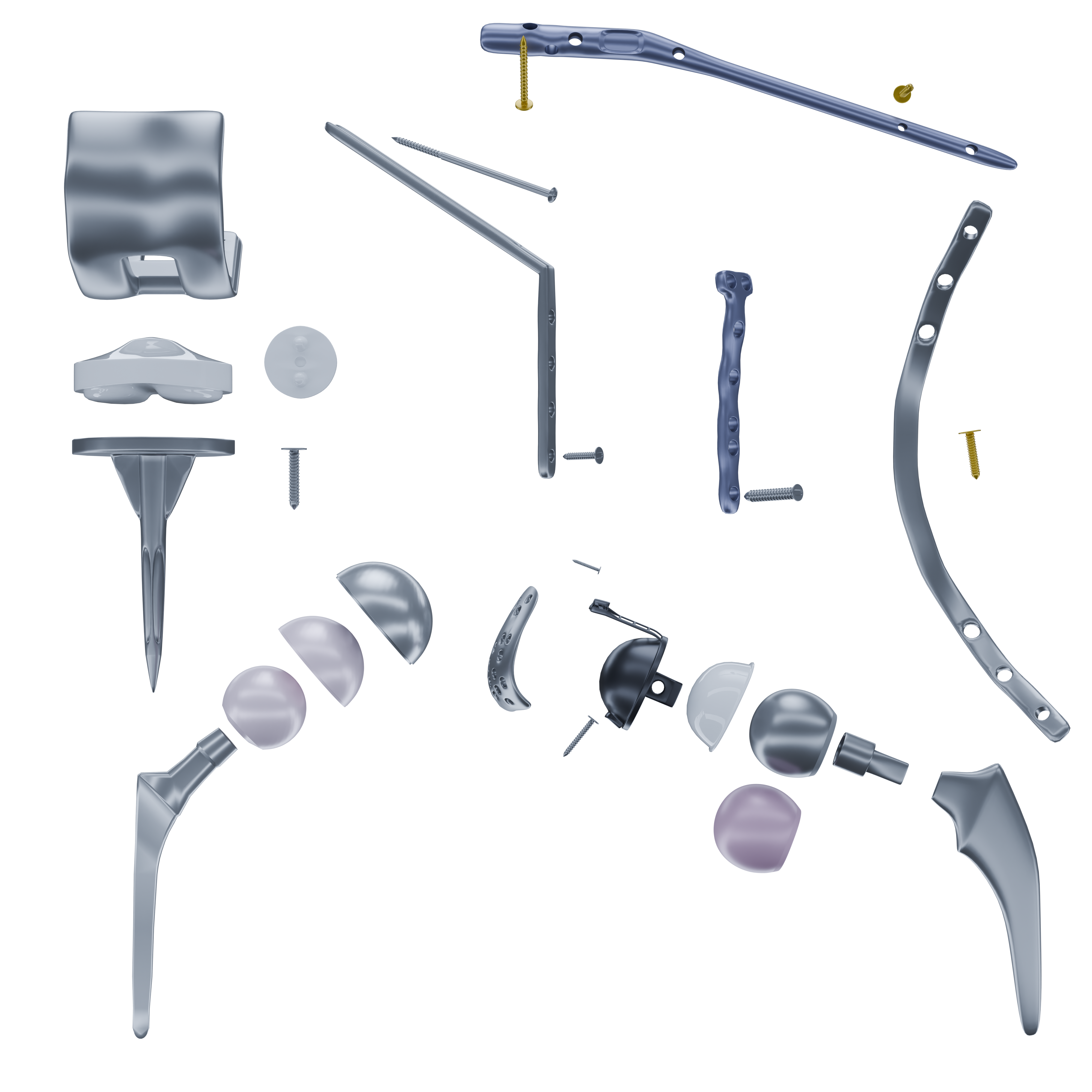 Orthopedic Implant 3D Model Pack — 8‑Set Asset Library