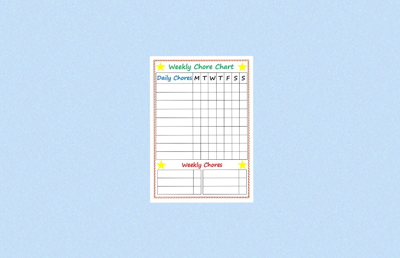 Weekly Chore Chart