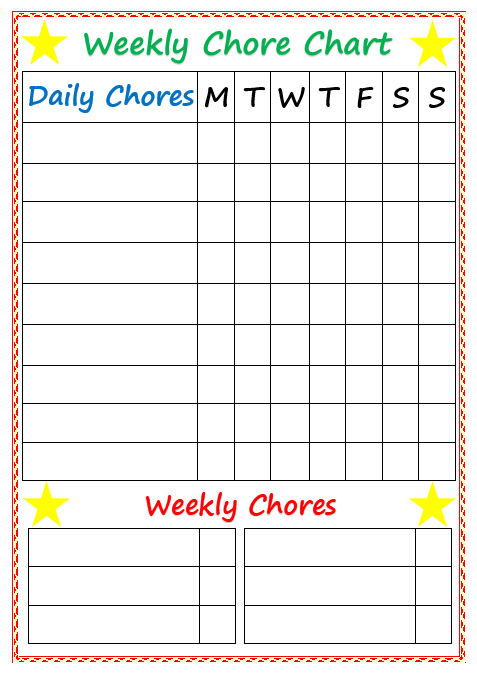 Weekly Chore Chart