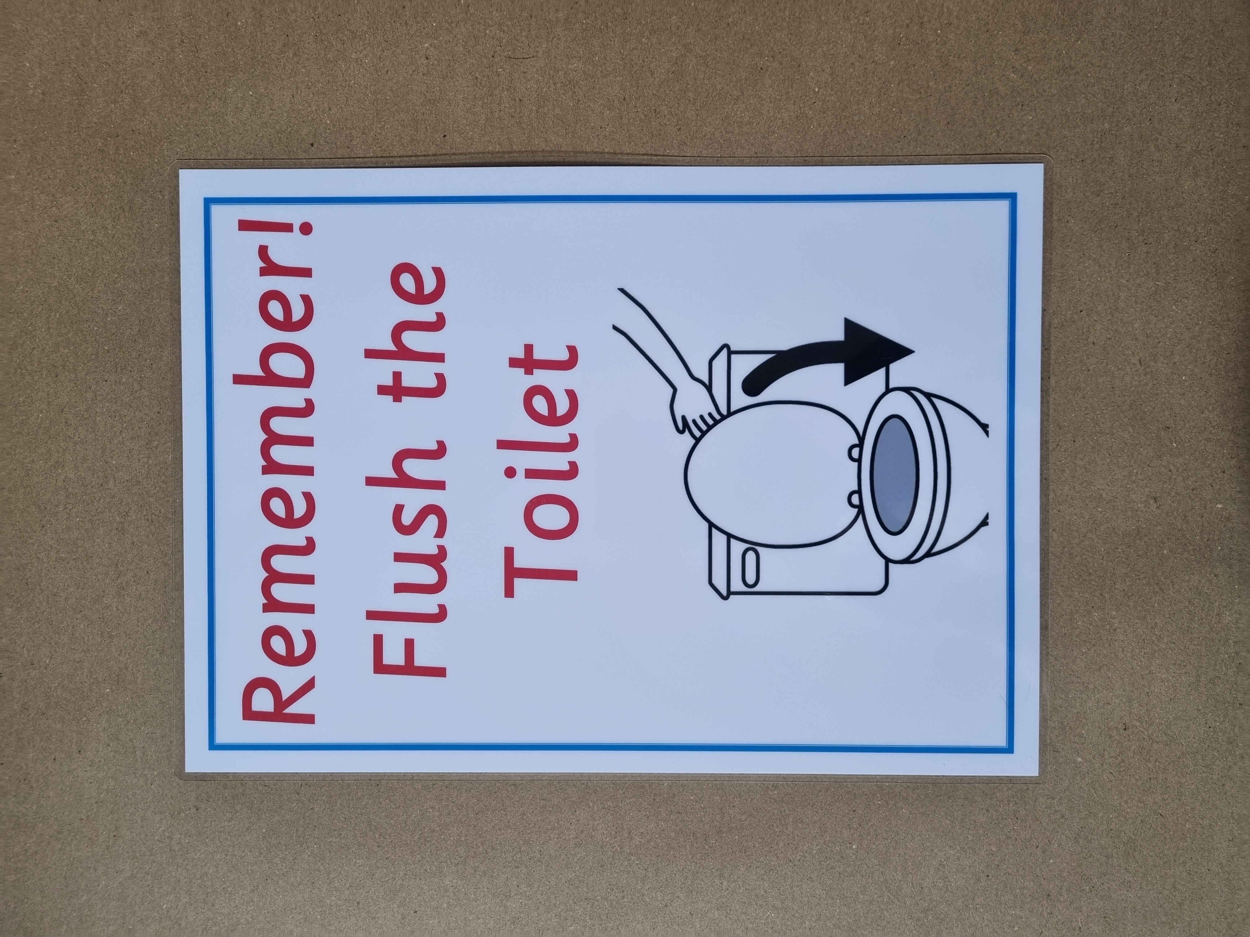 Remember to flush the toilet poster 