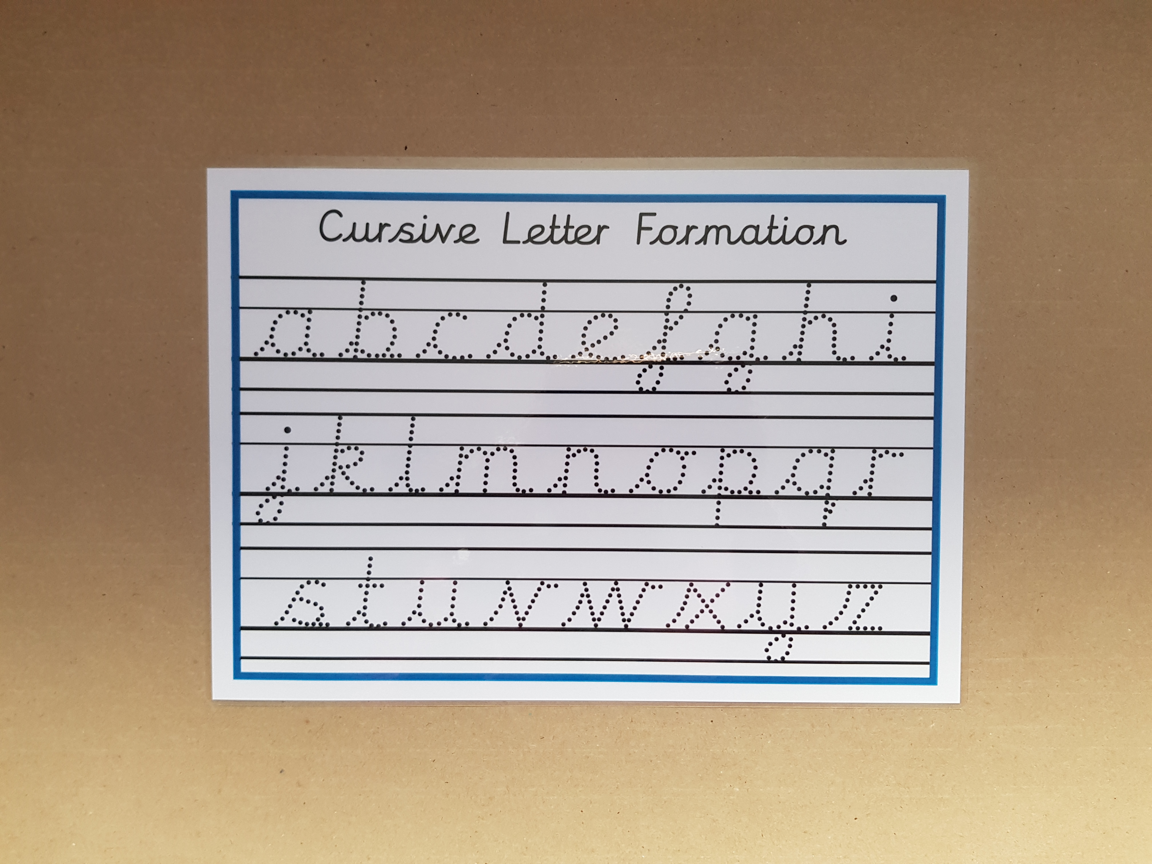 Cursive Letter Formation mat and dry wipe pen