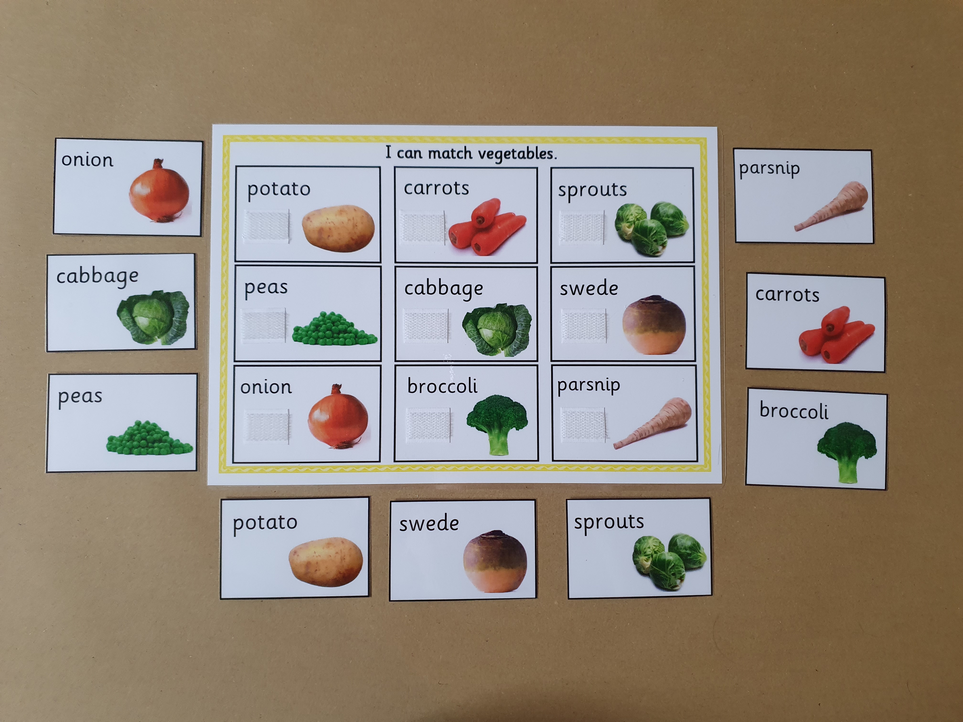 Vegetable Matching Game