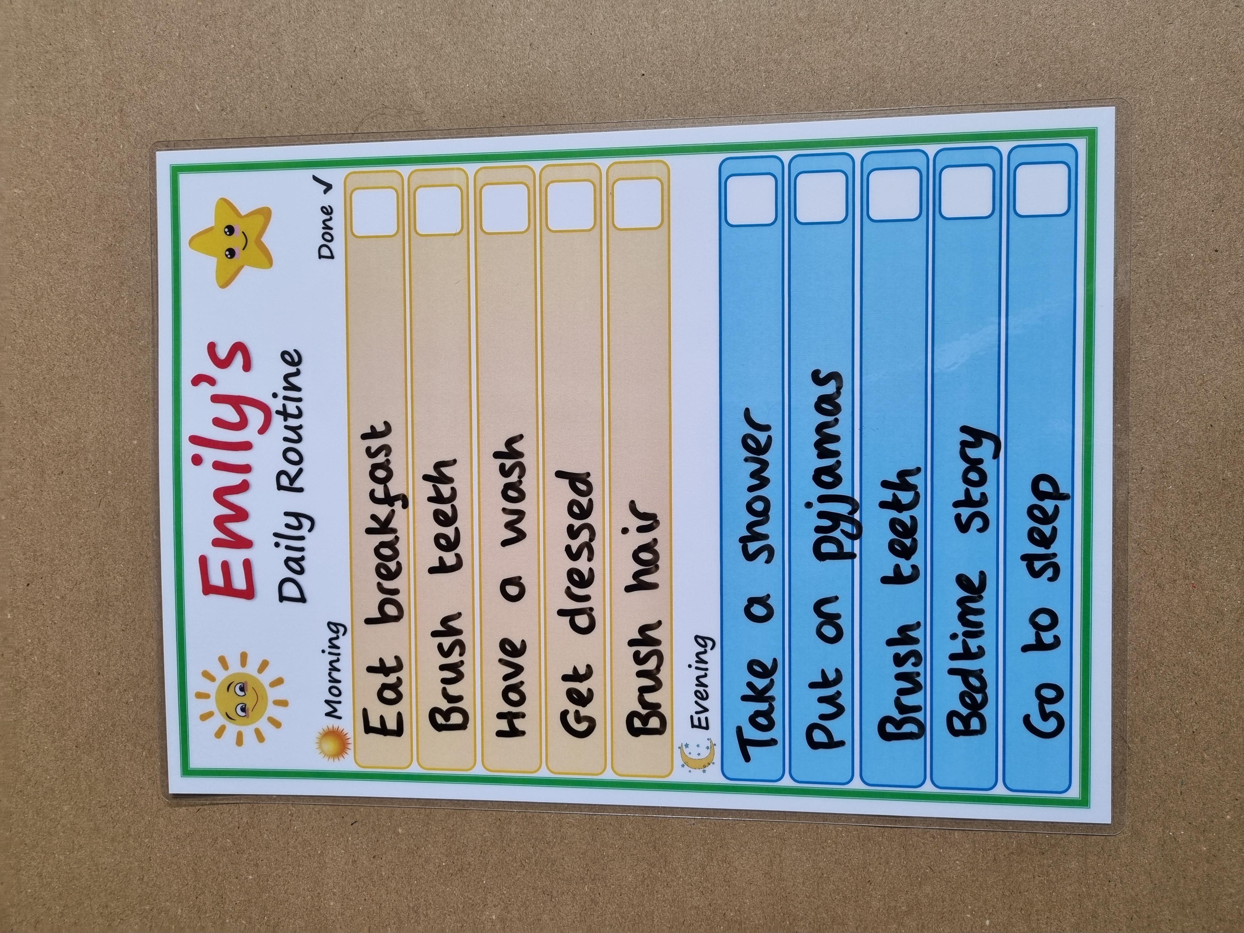 Blank Daily Routine Chart