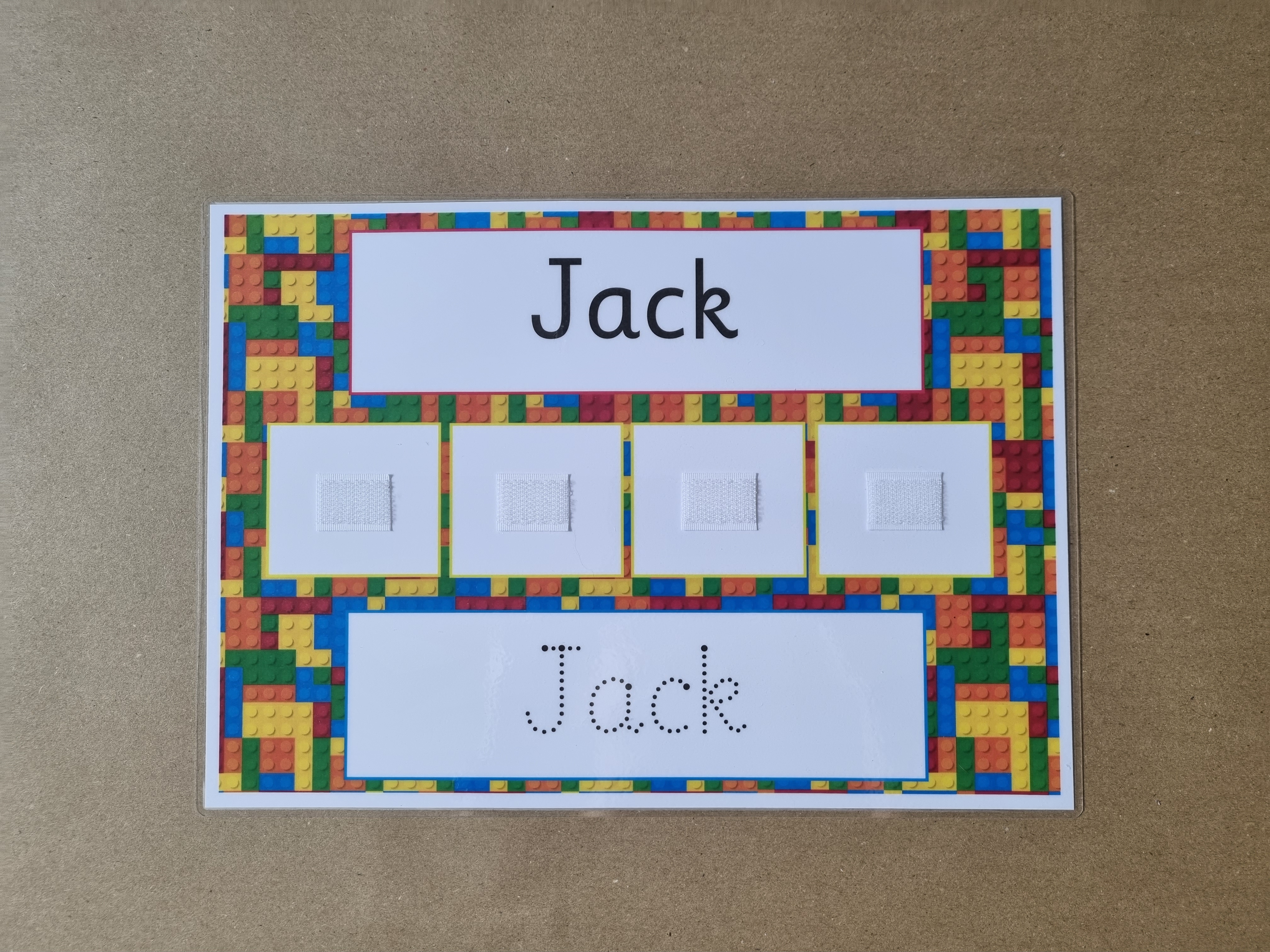 Personalised Name Card Bundle - building block design