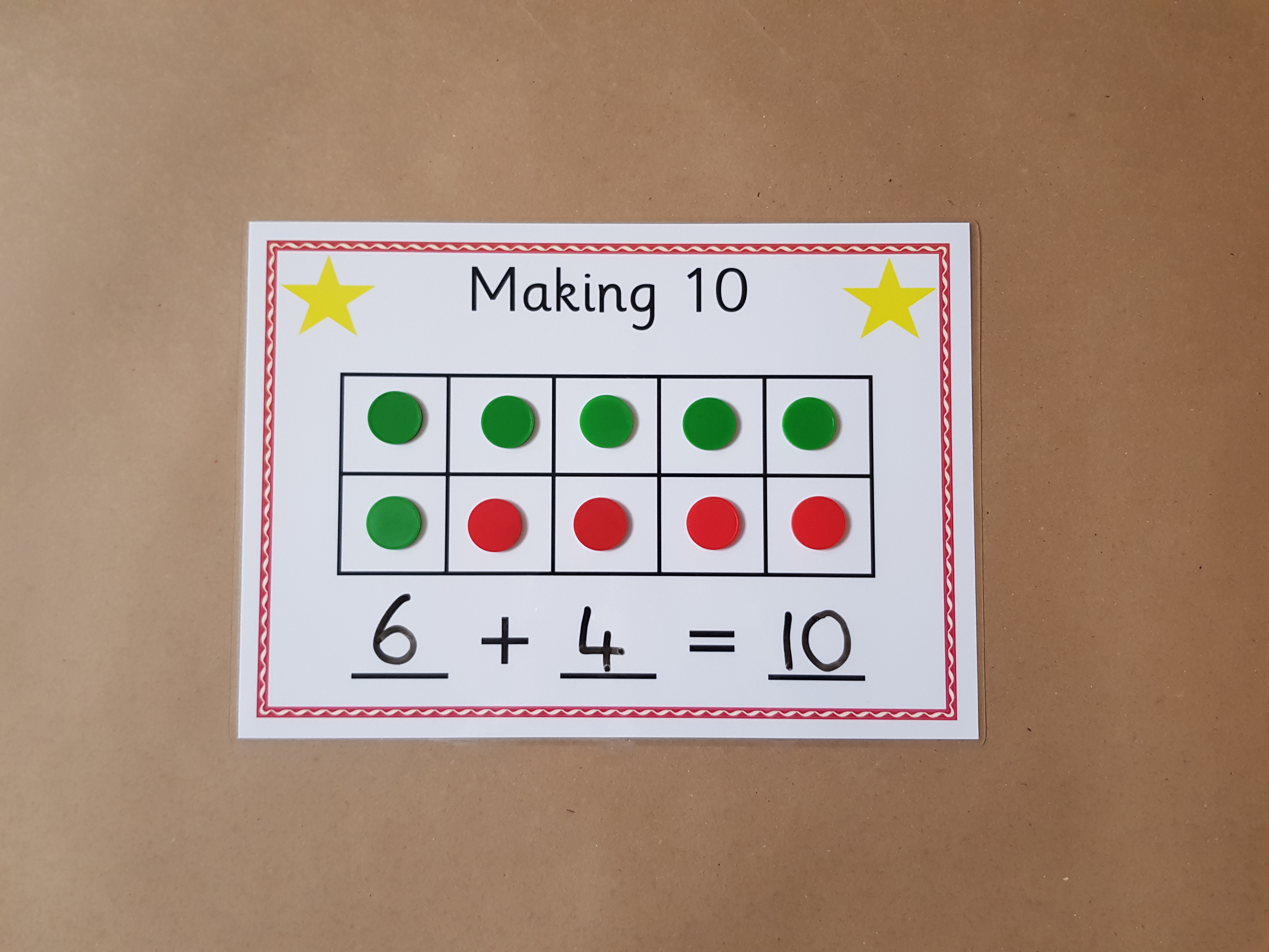 Making 10, KS1 teaching resource, A4 Mat