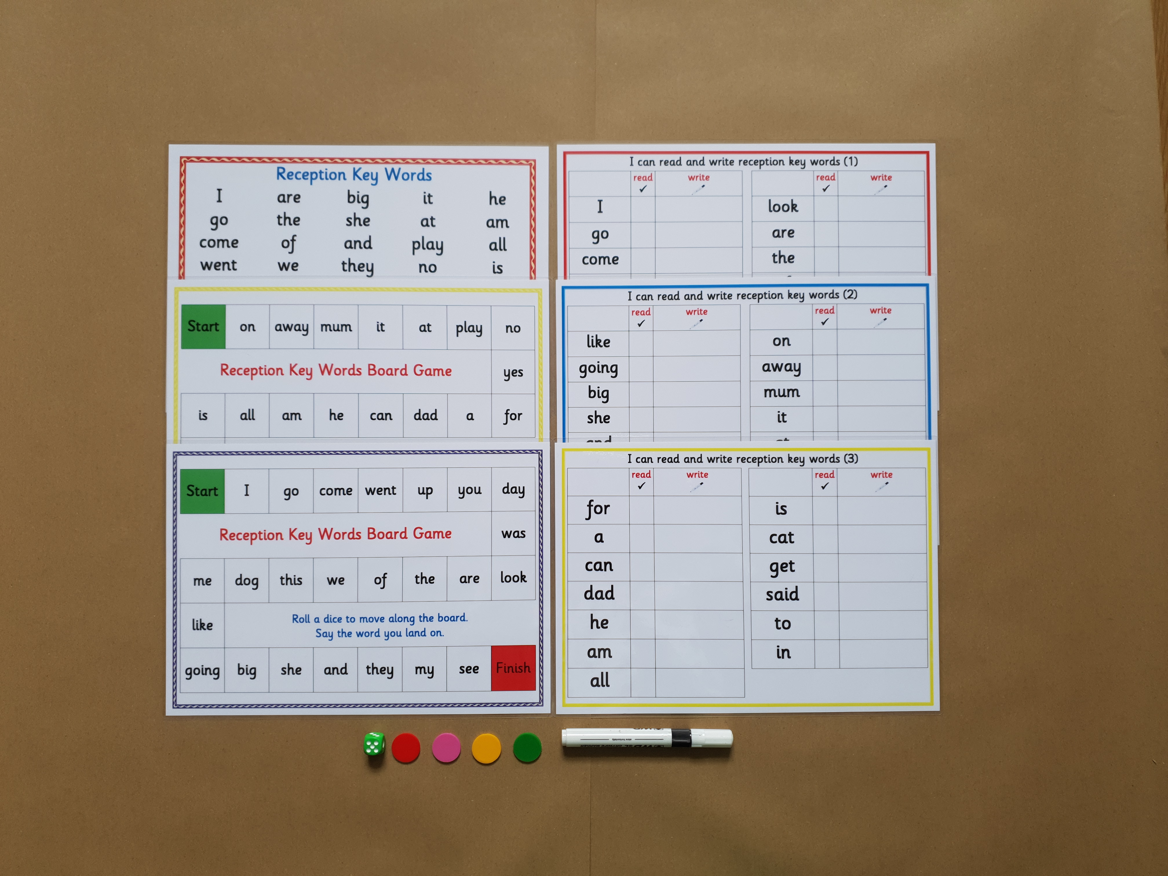 Reception Key Words Bundle