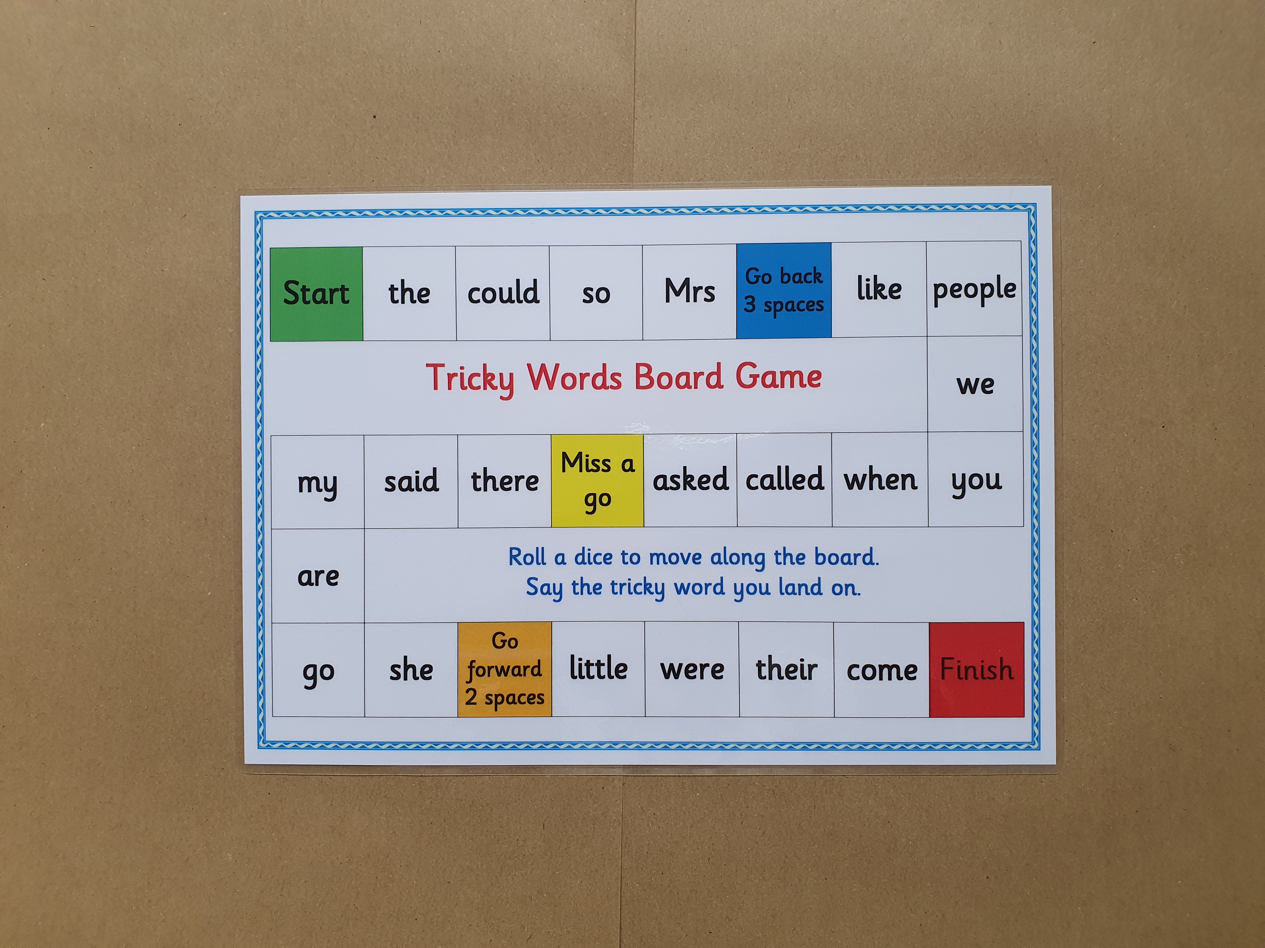 Tricky word board games 