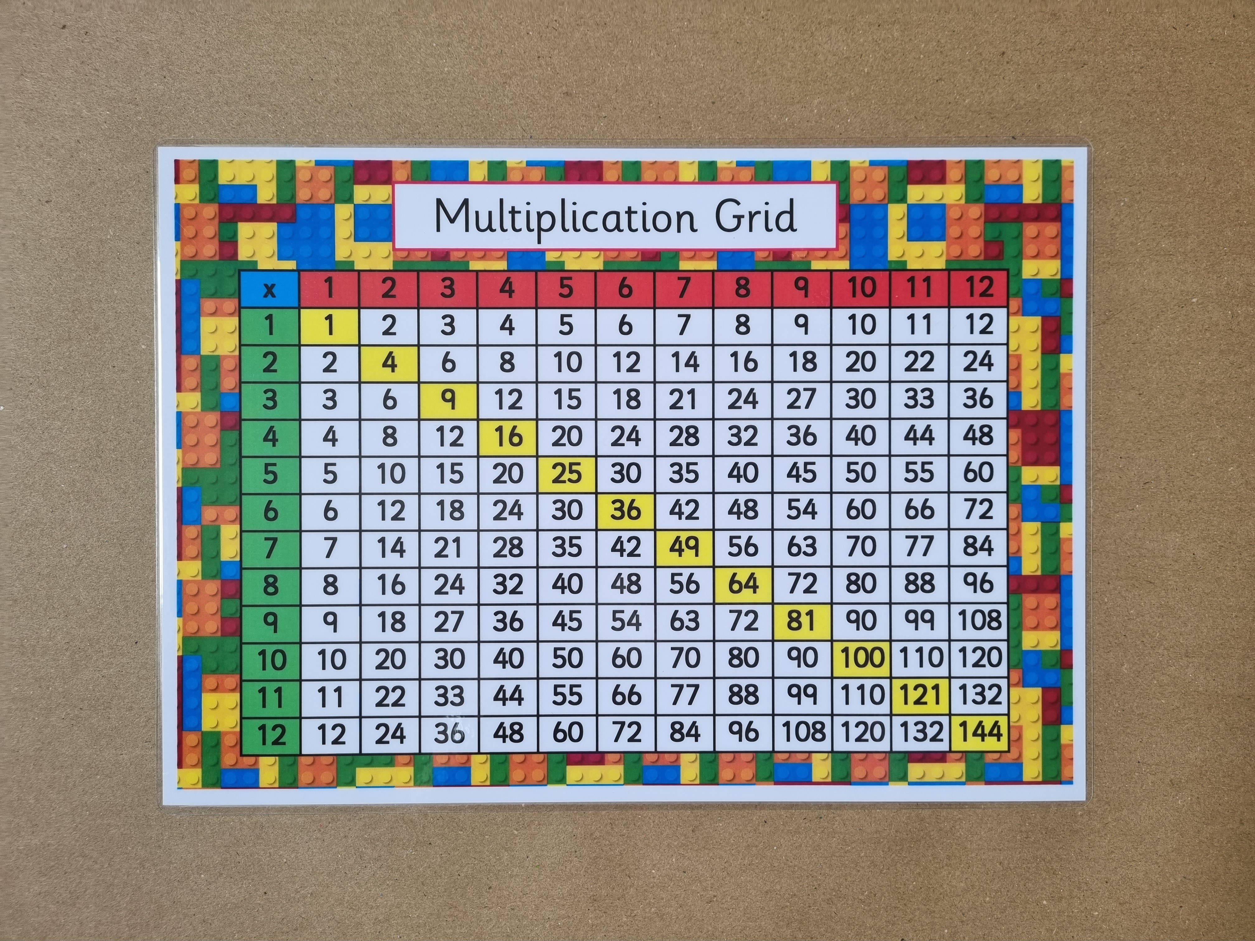 Multiplication Grid, building block design 
