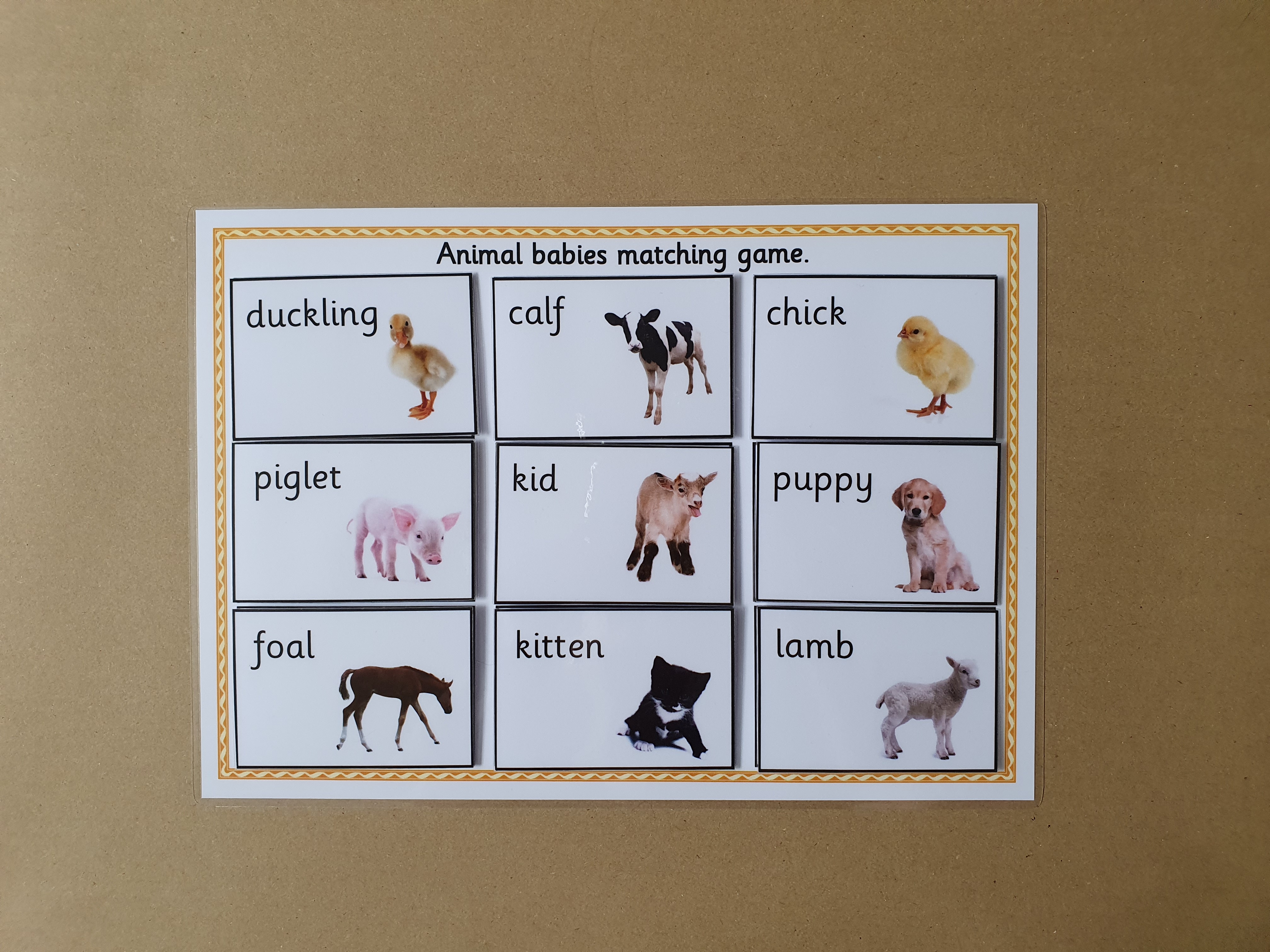 Animal Babies Matching Game