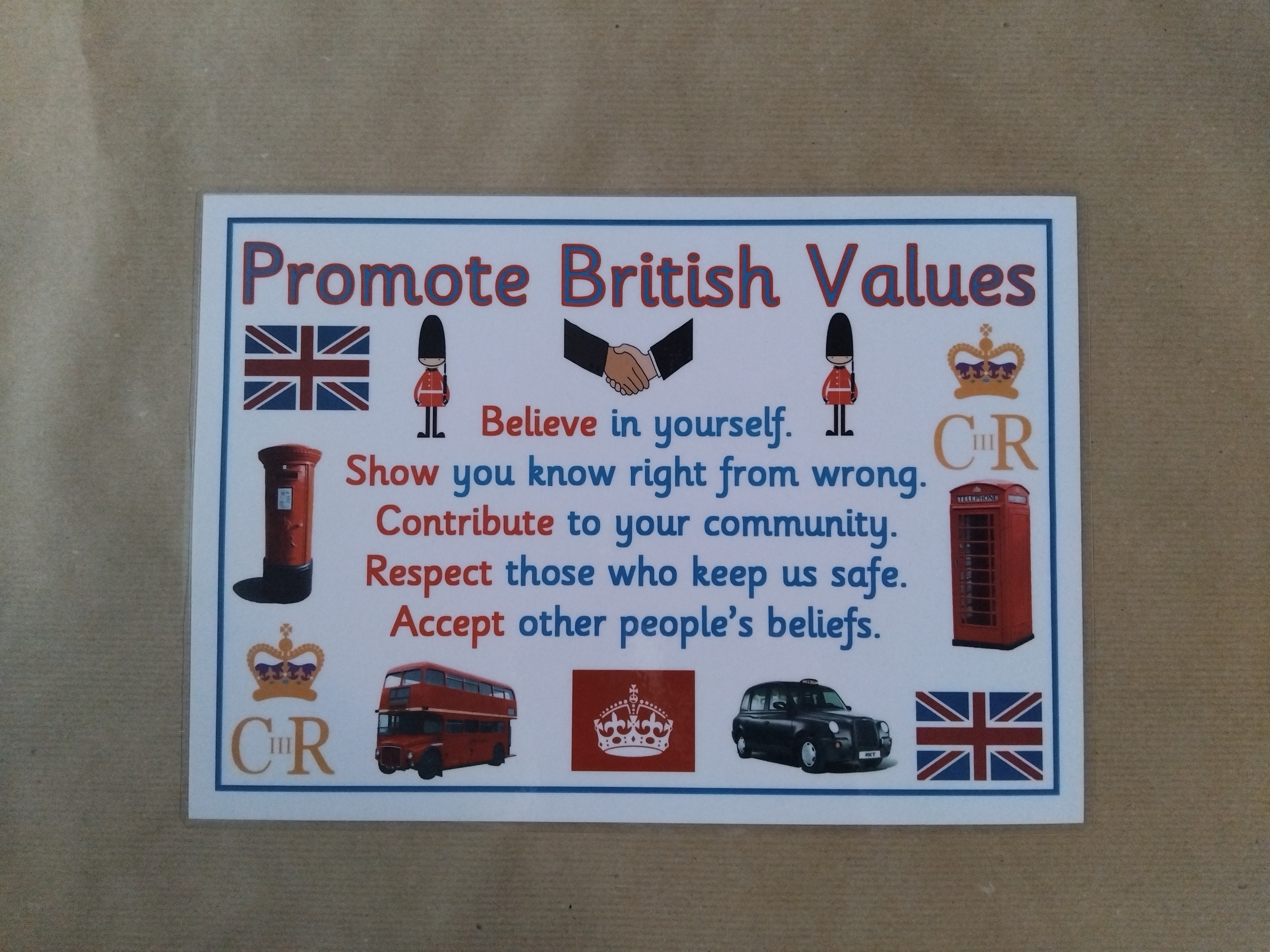 Promote British Values Poster 