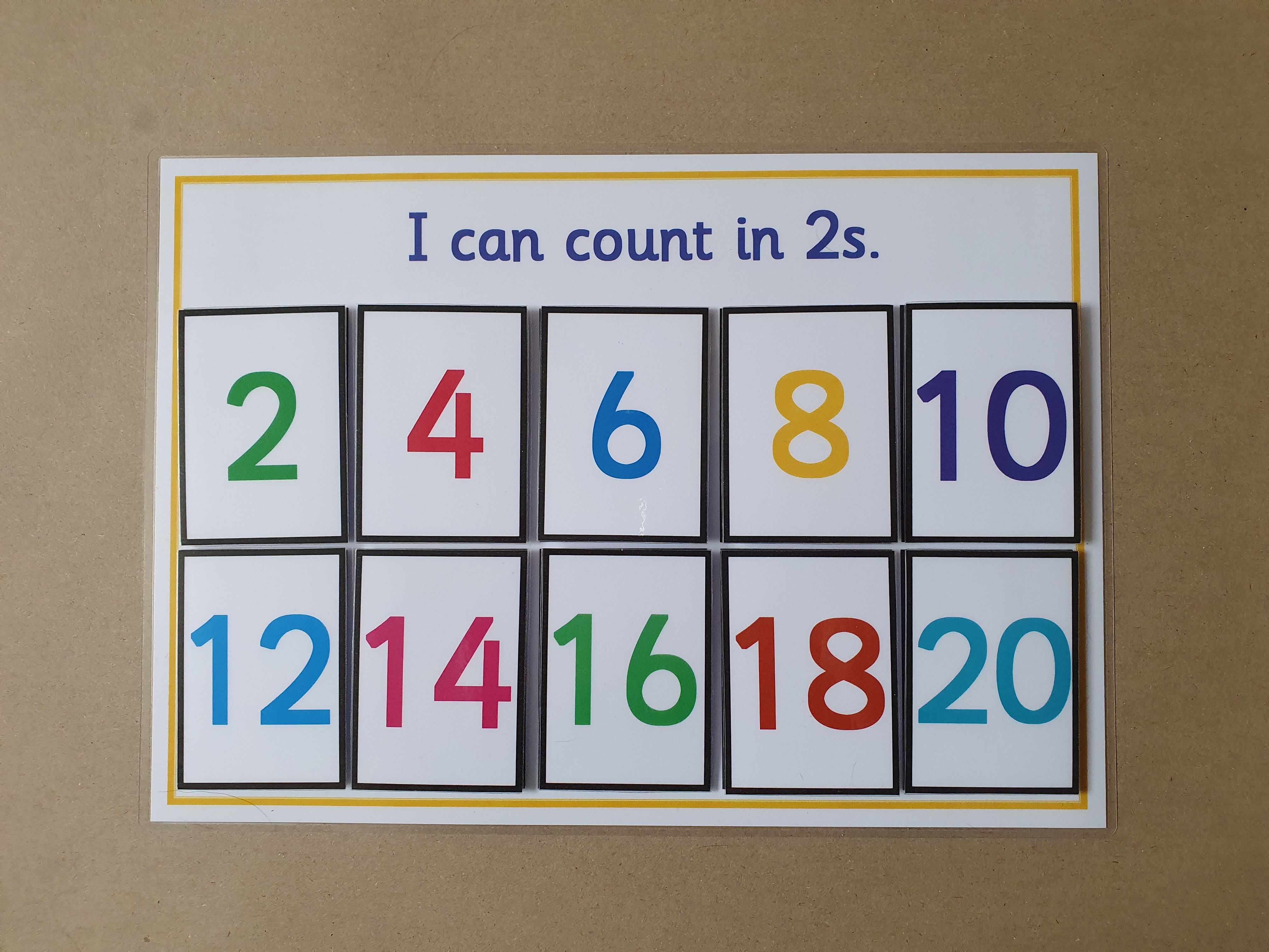 I can count in 2s - ordering game