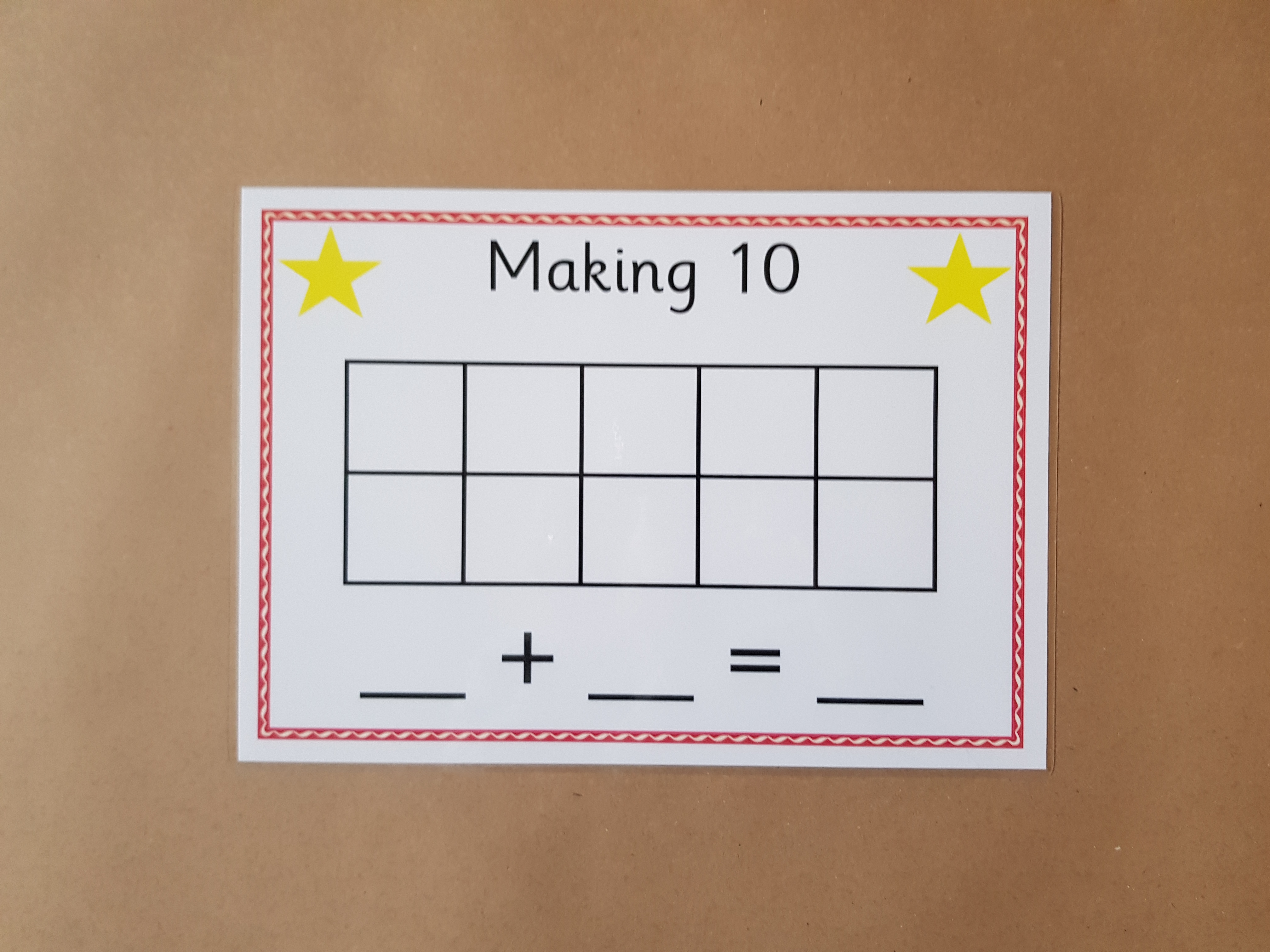 Making 10, KS1 teaching resource, A4 Mat 