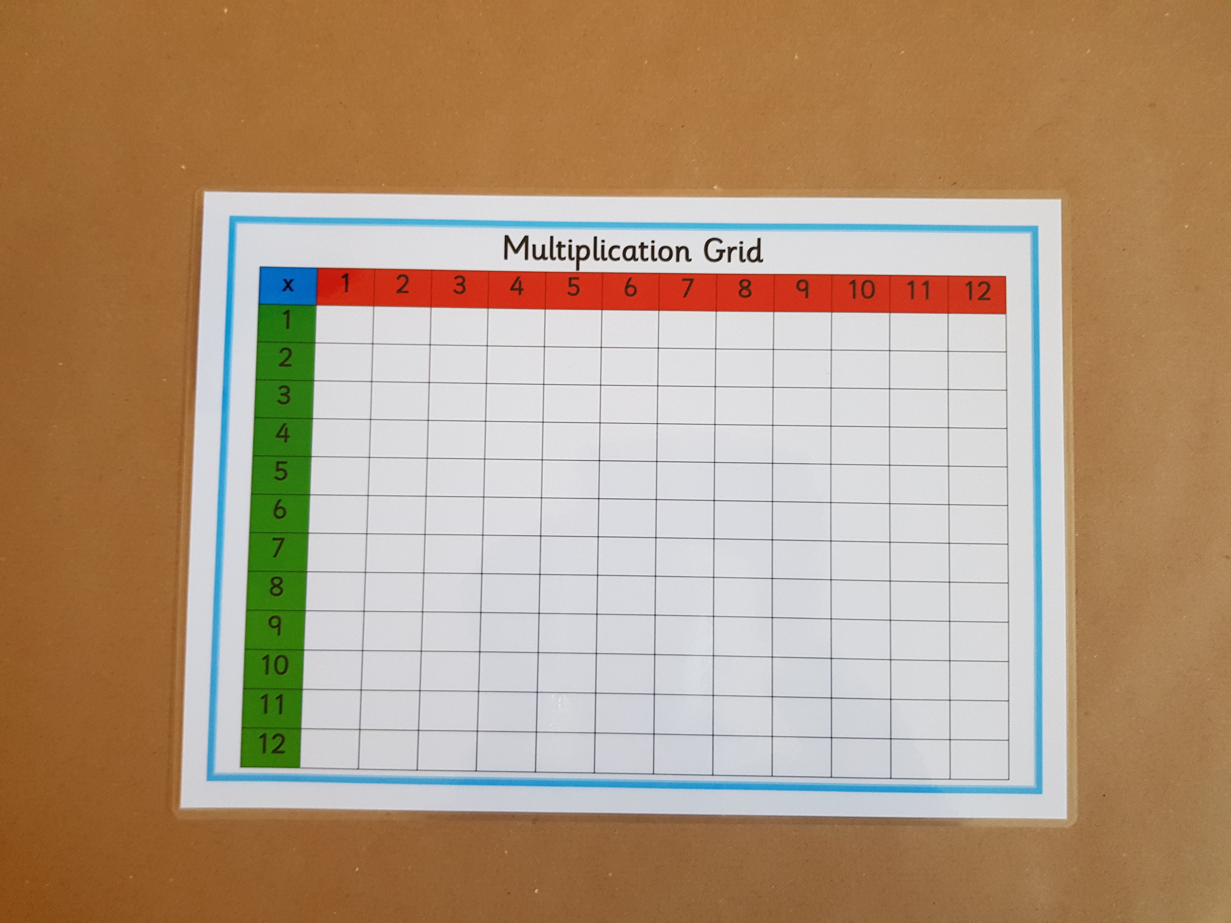 Blank Multiplication Grid - Reusable worksheet, KS2 Numeracy Resource
