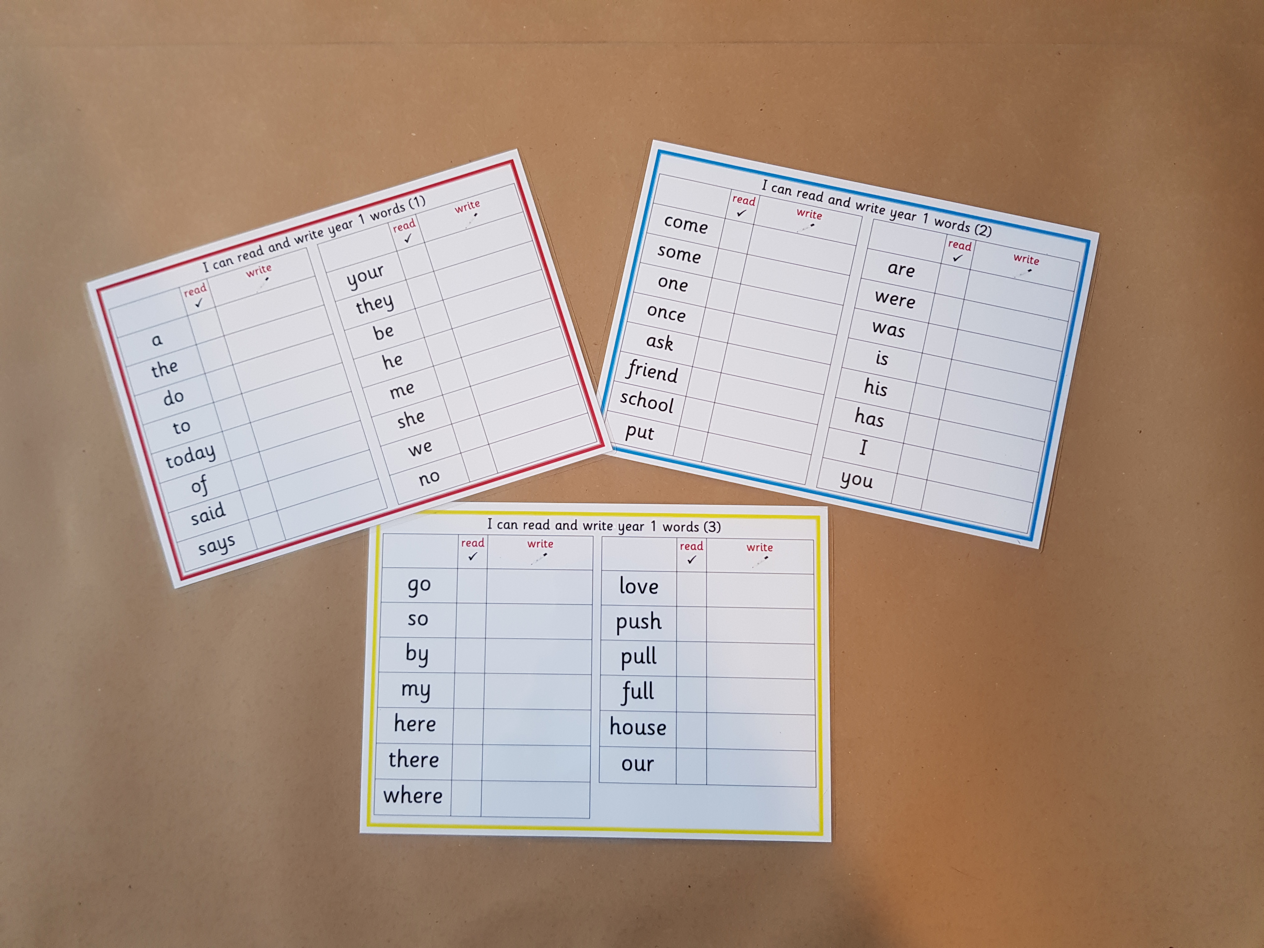 I can Read and Write Year 1 Words