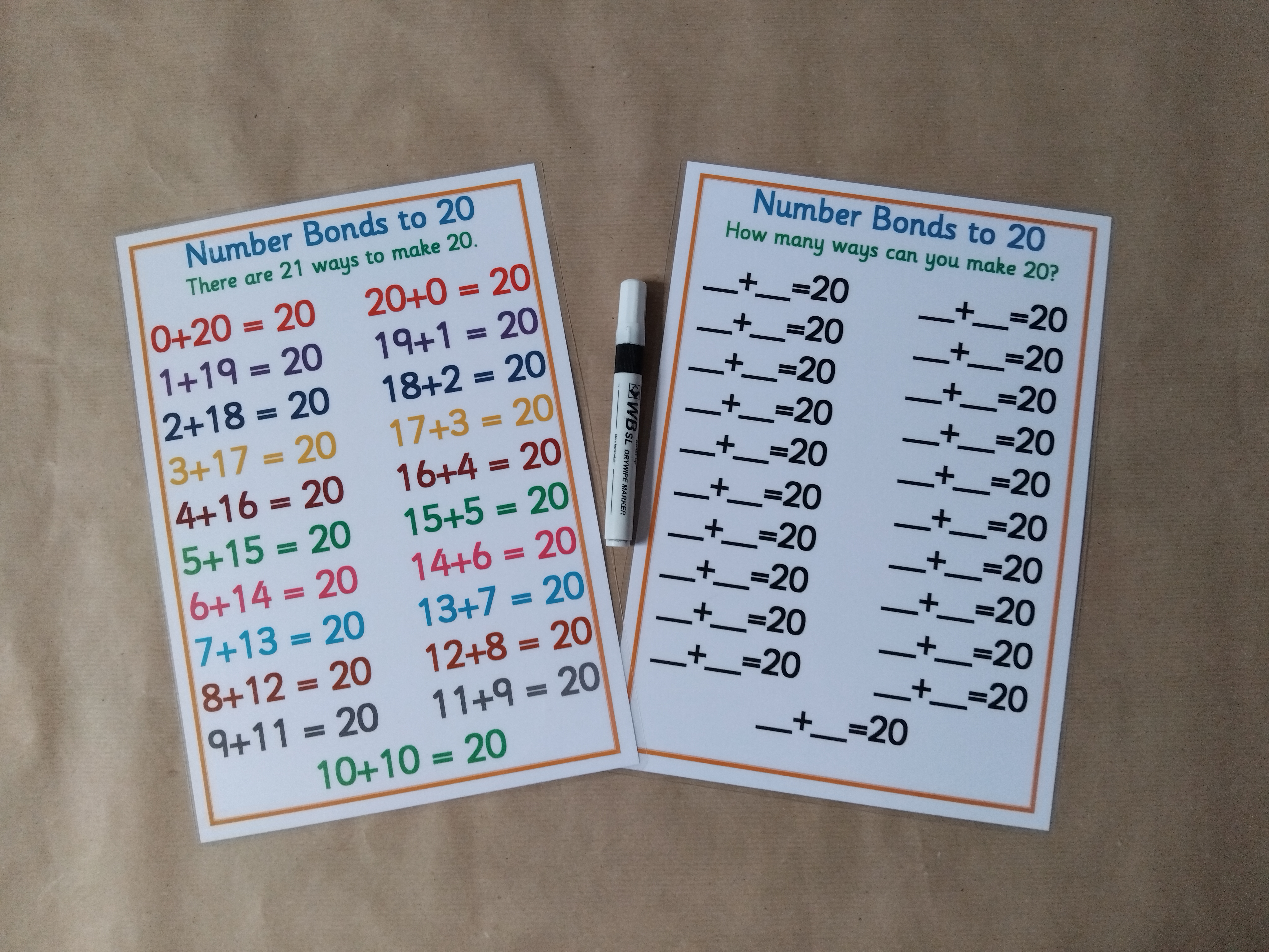 Number bonds to 20