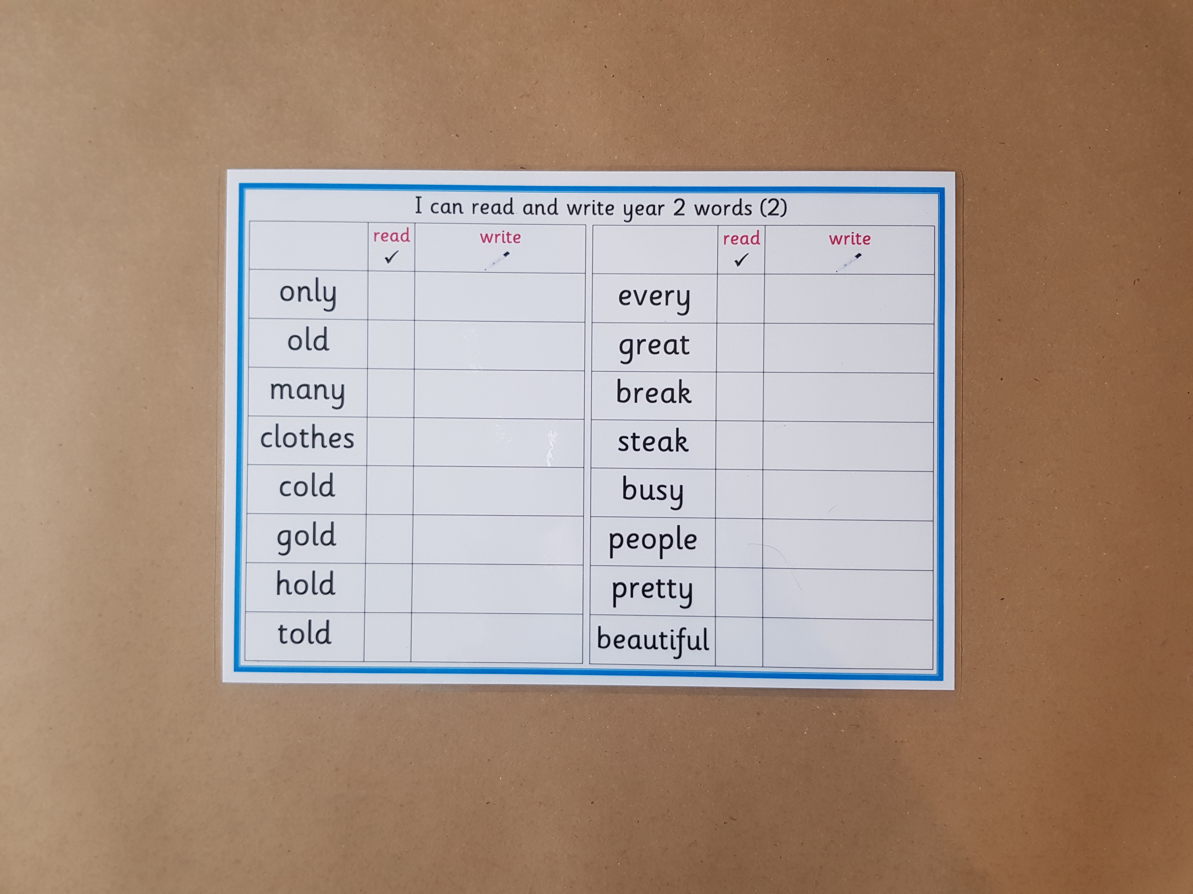 I can Read and Write Year 2 Words