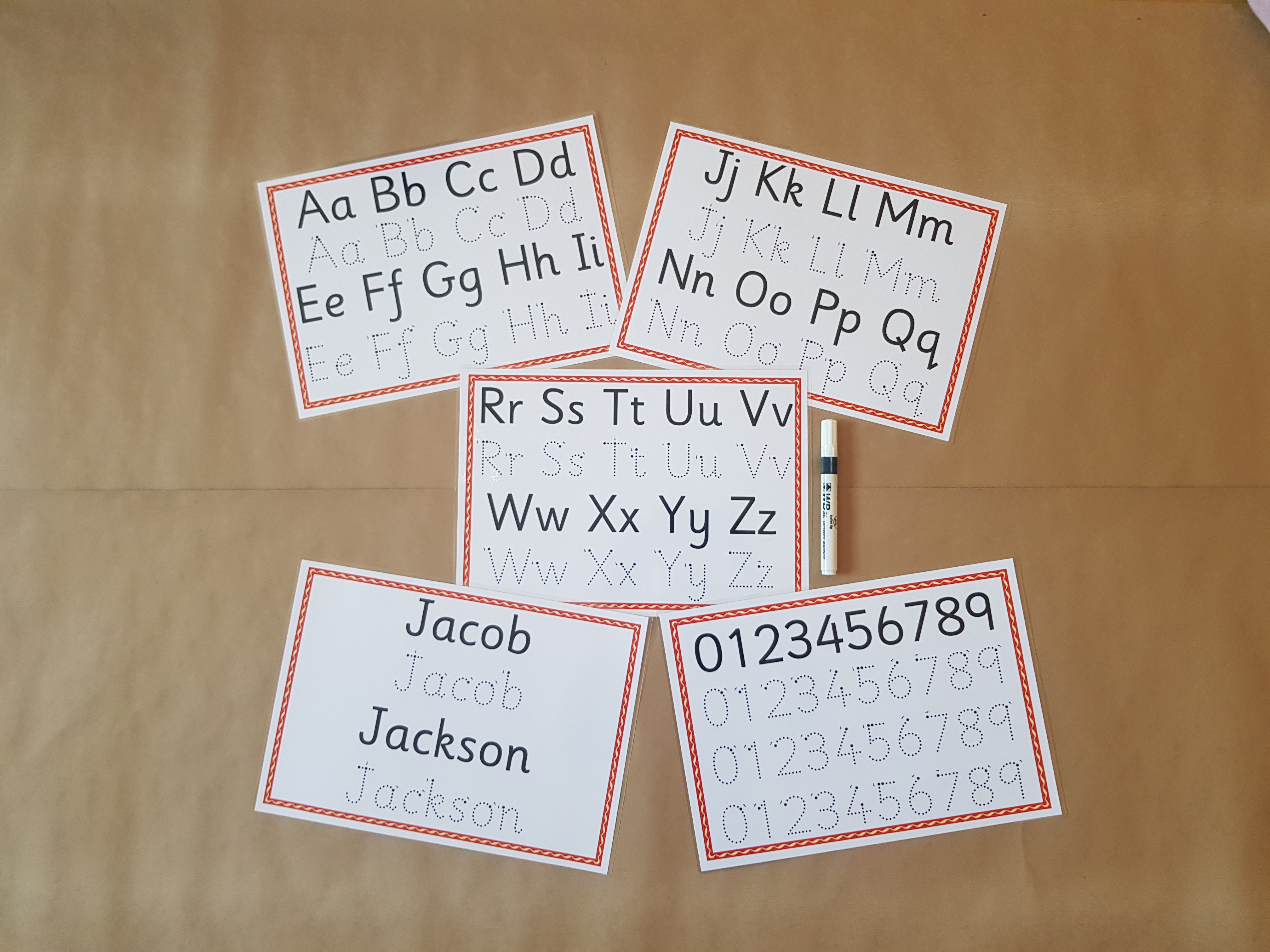 Tracing mats bundle , name, letters and numbers
