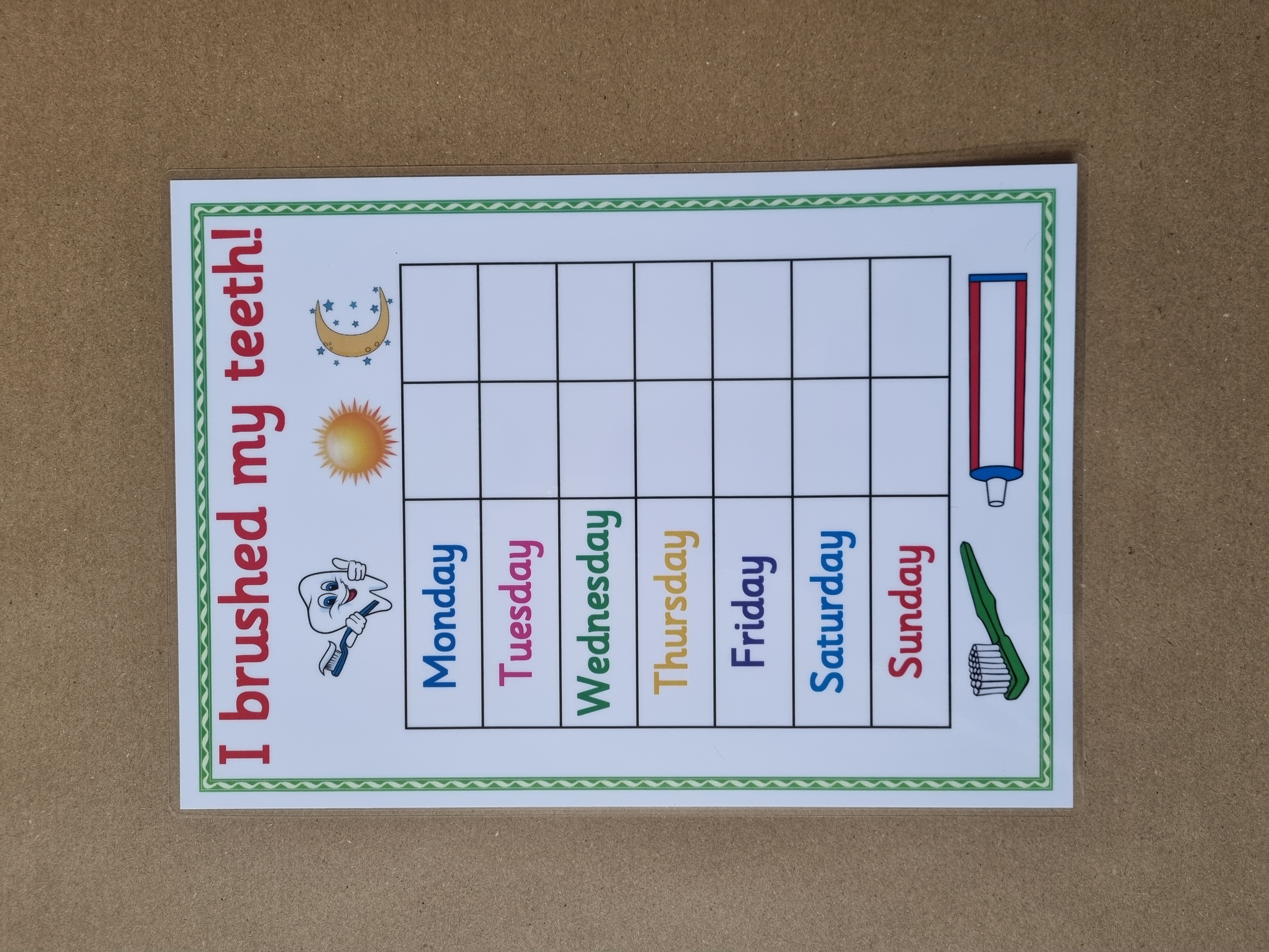 Teeth Brushing Reward Chart 