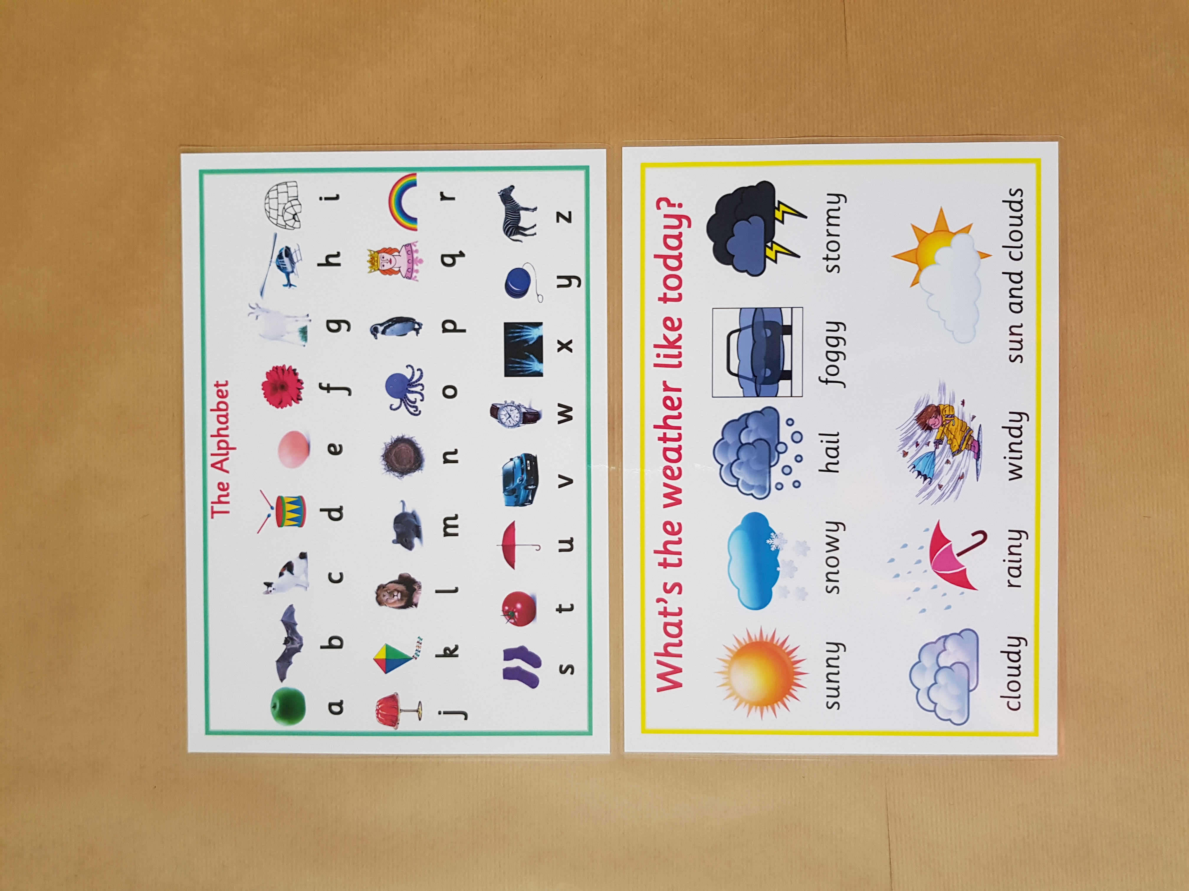 Early Learning poster bundle  - 7 Laminated A4 posters