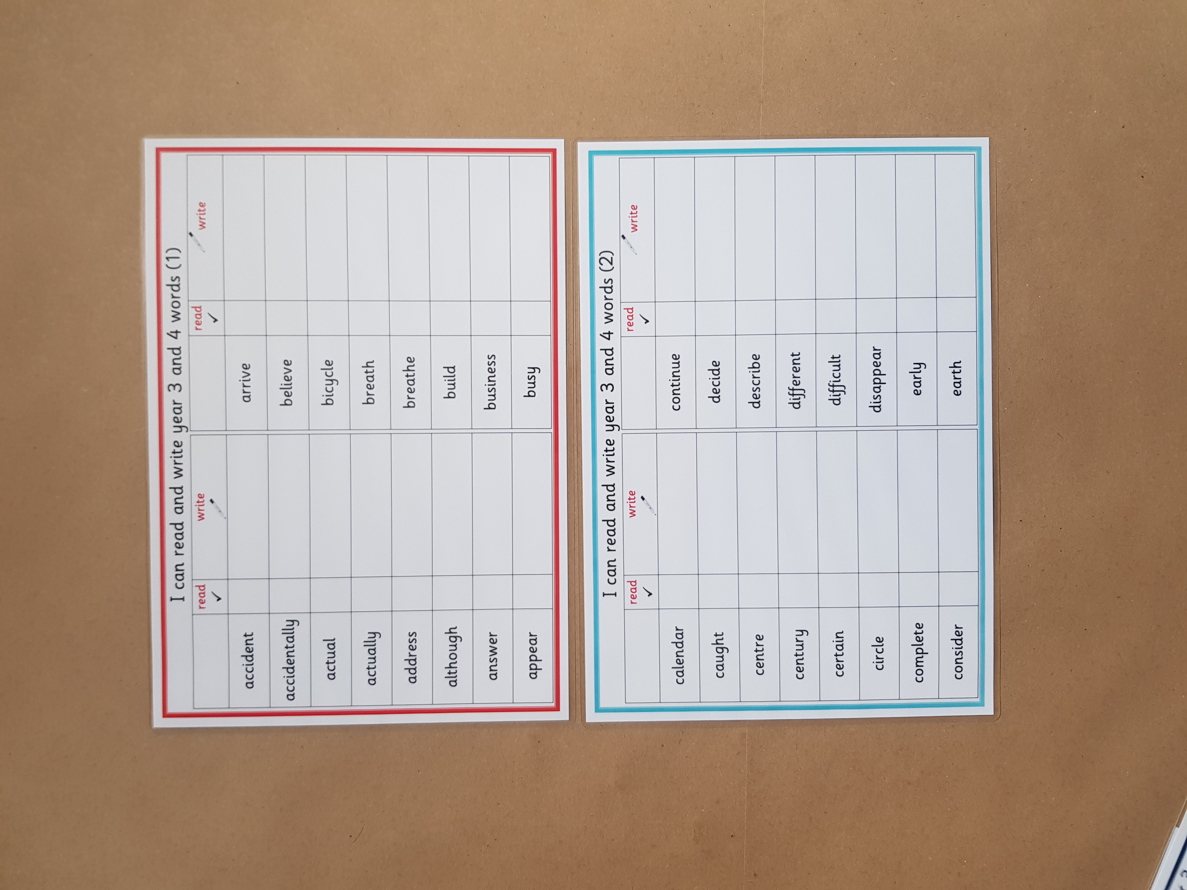 I can read and write year 3 and 4 words 