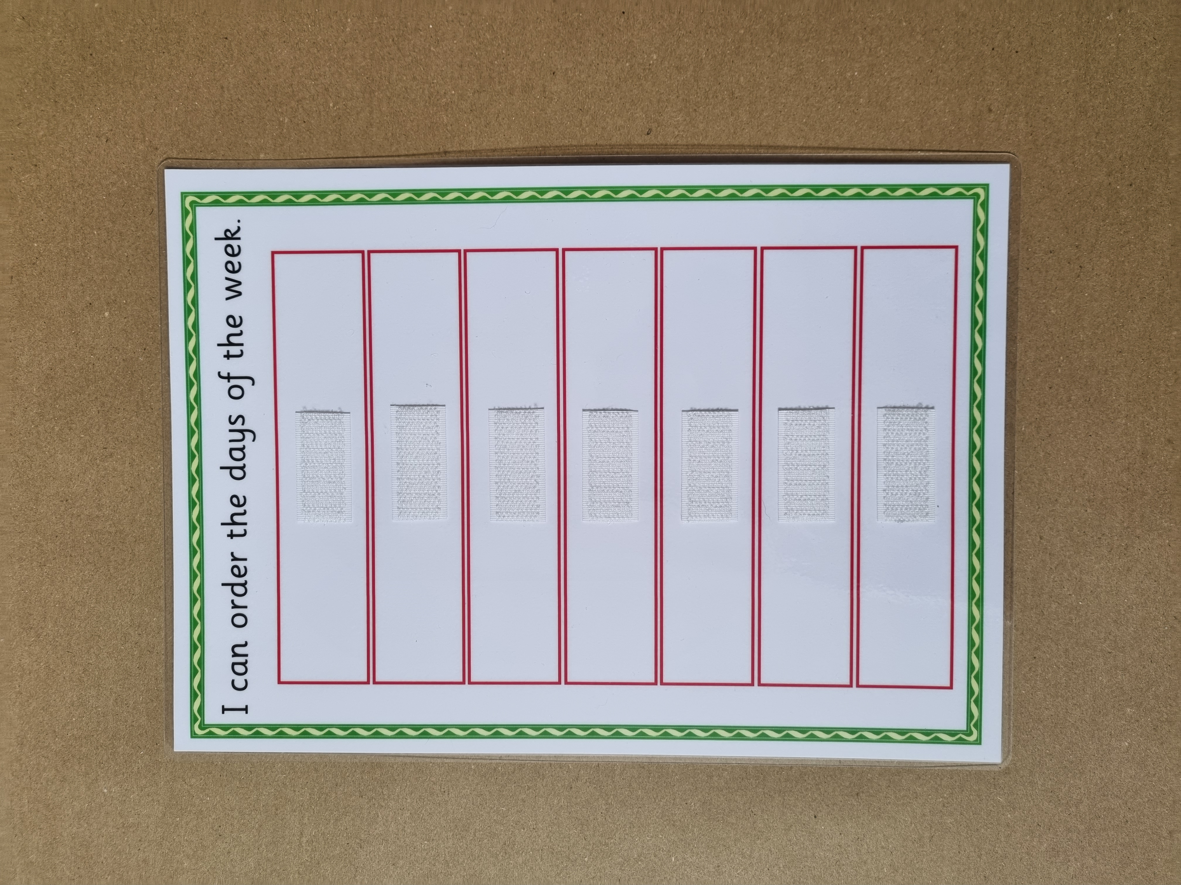Days of the week ordering game 