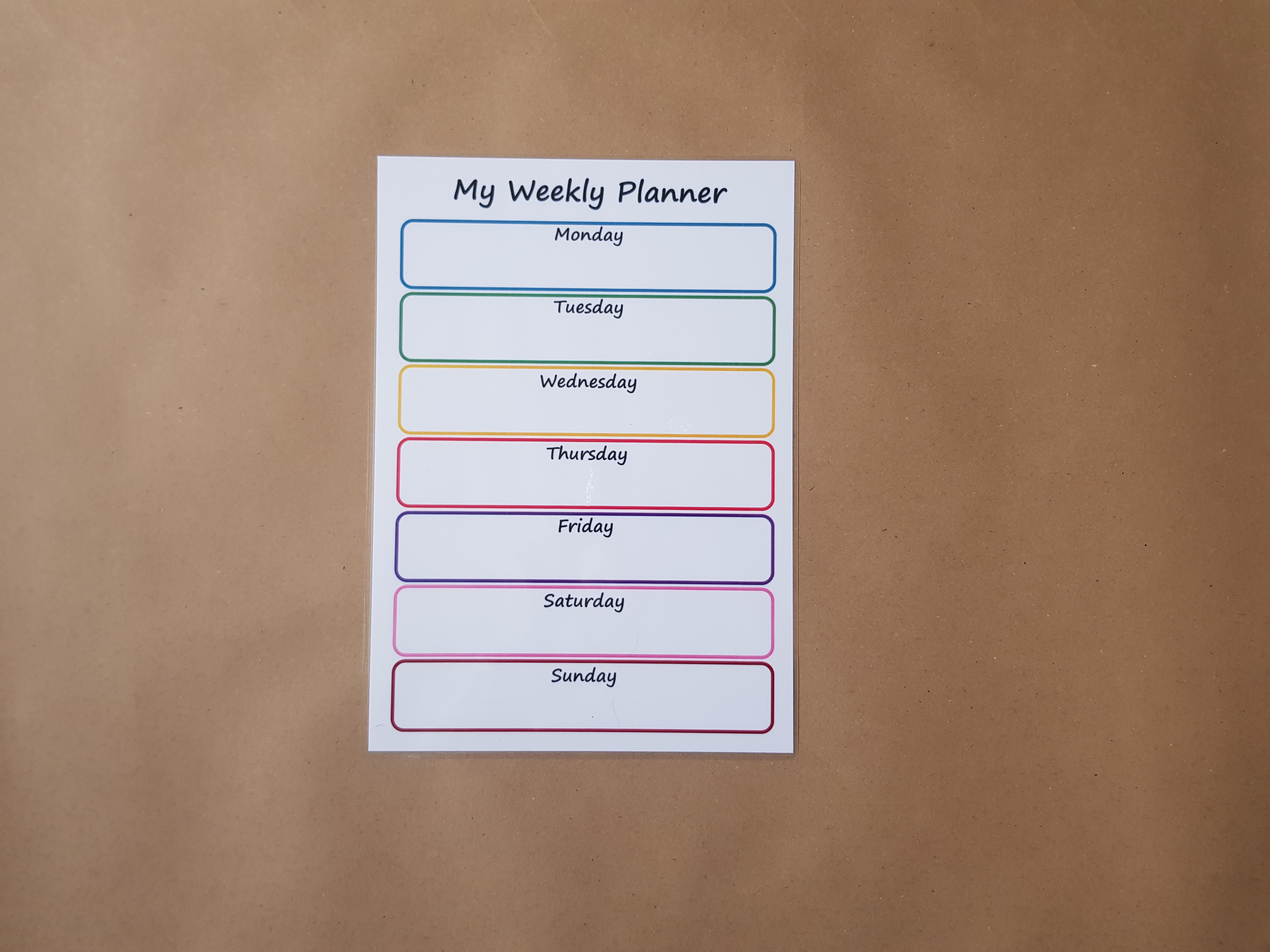 My Weekly Planner (portrait design)