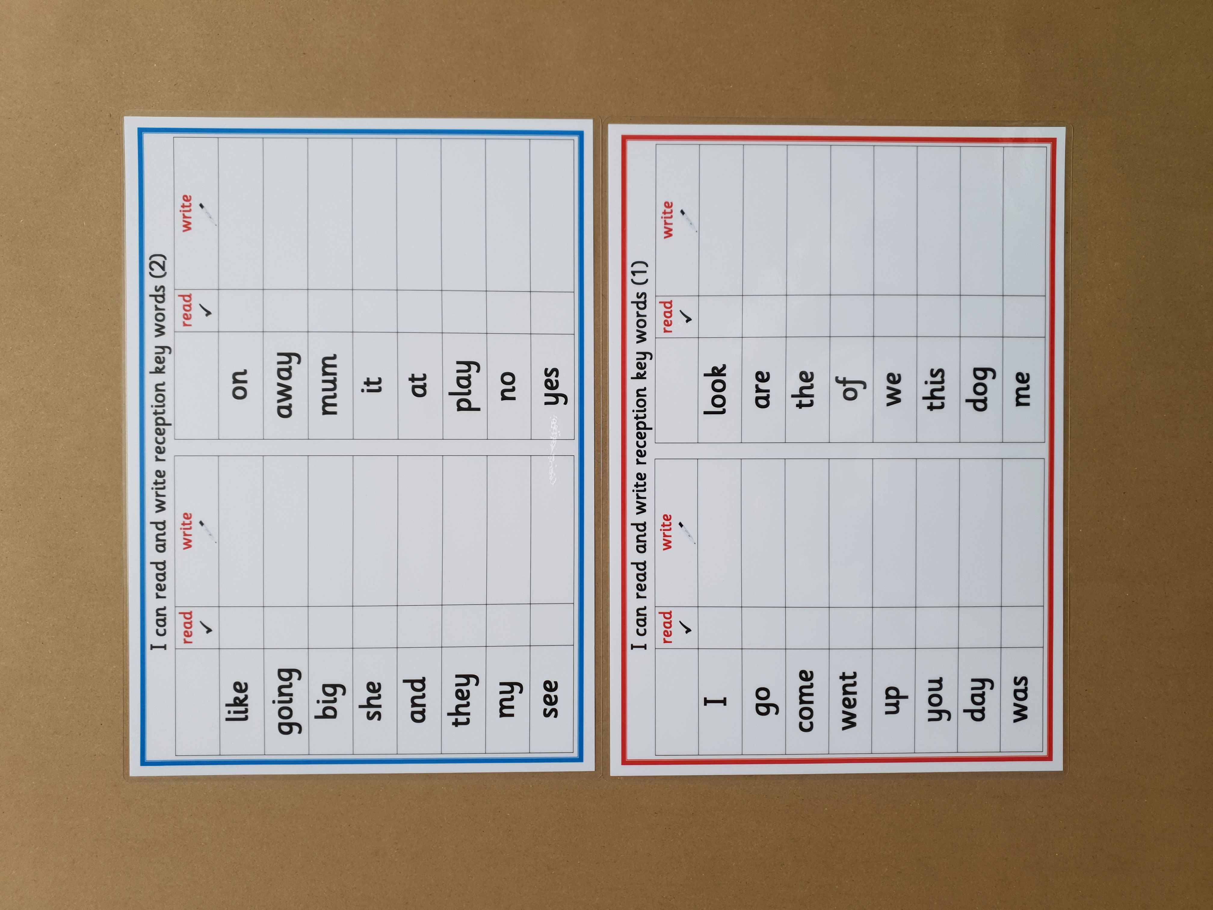 Reception Key Words Bundle
