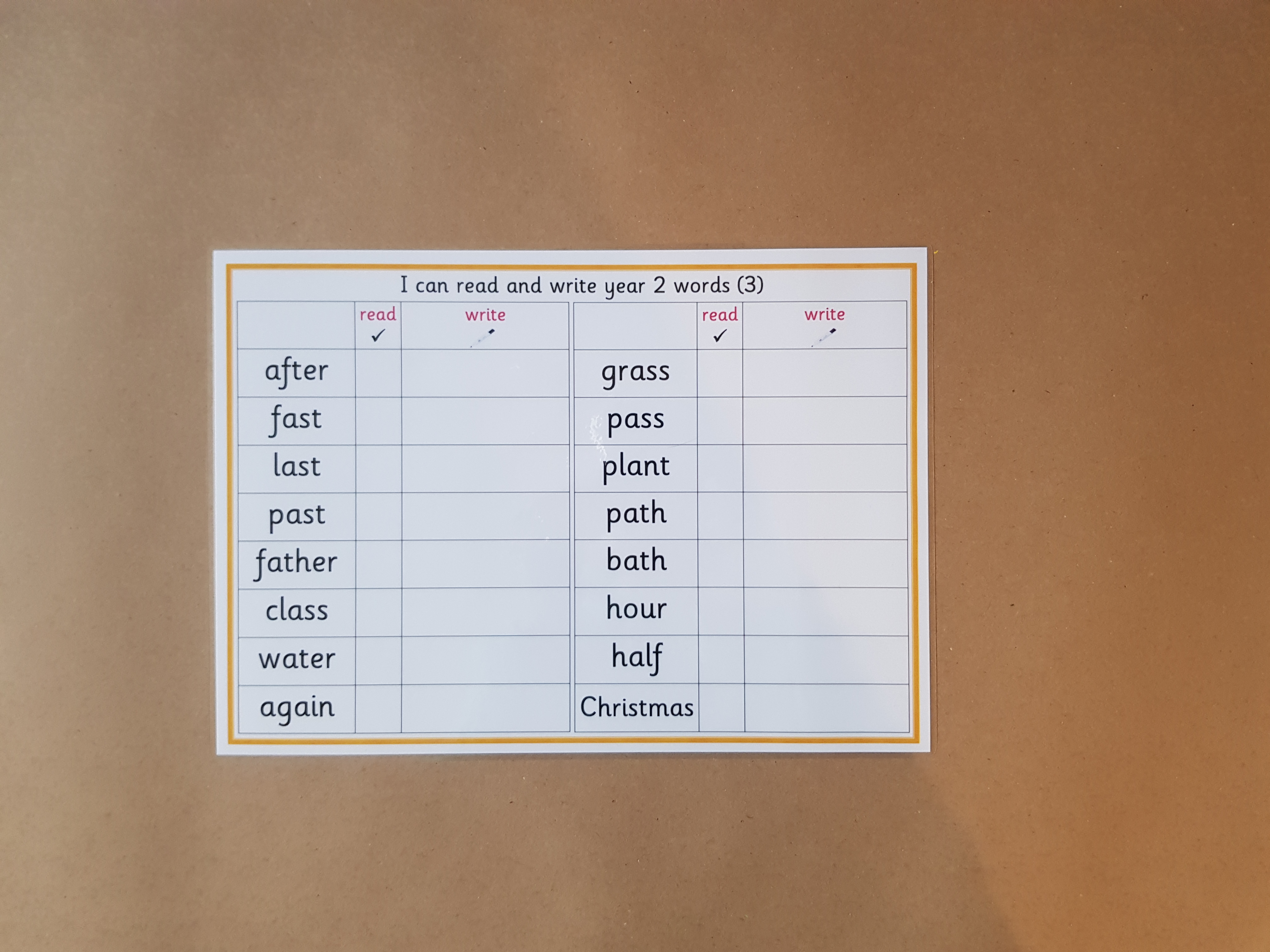 I can Read and Write Year 2 Words
