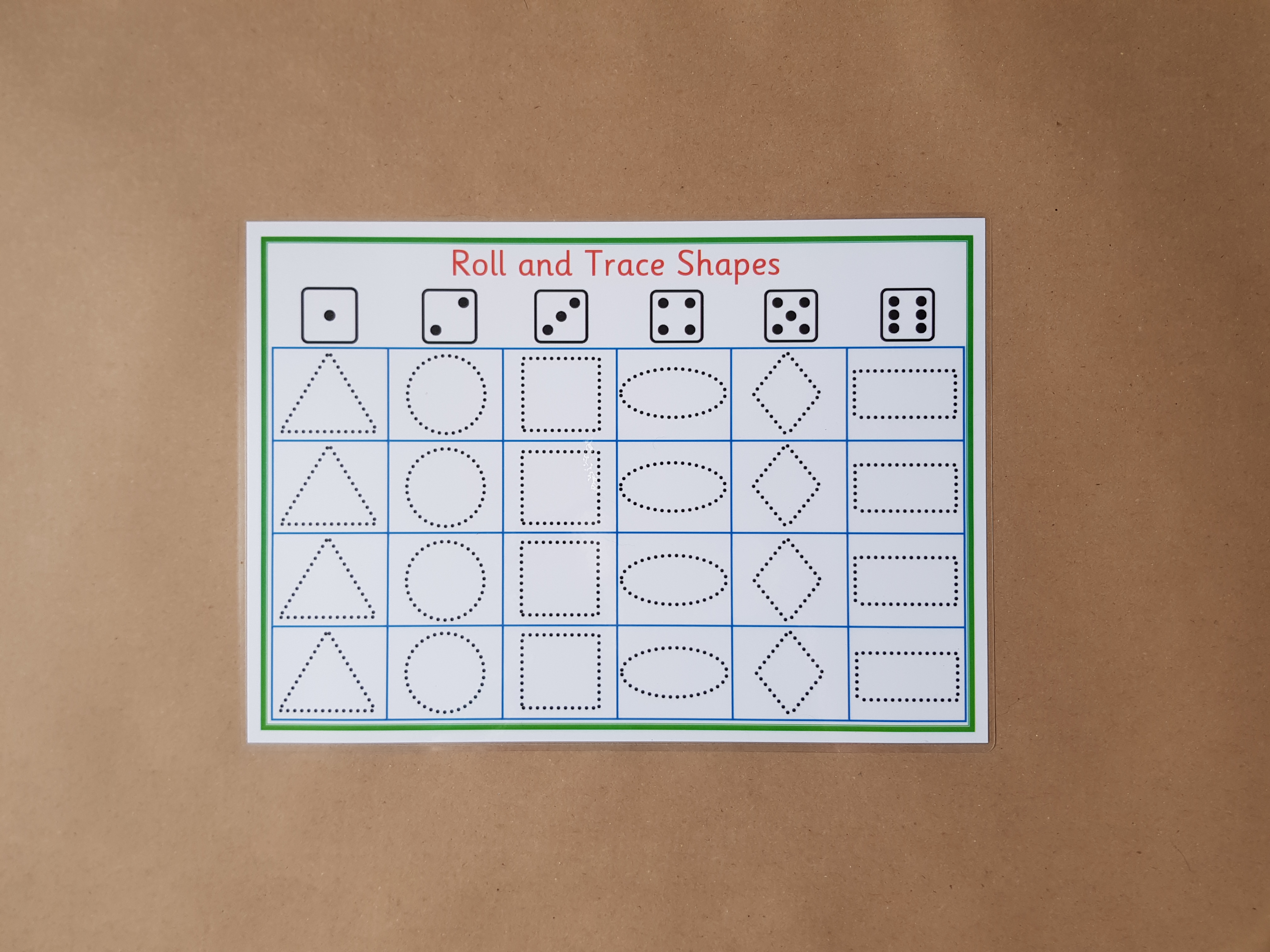 Roll and Trace Bundle - shapes, numbers and lower case letters