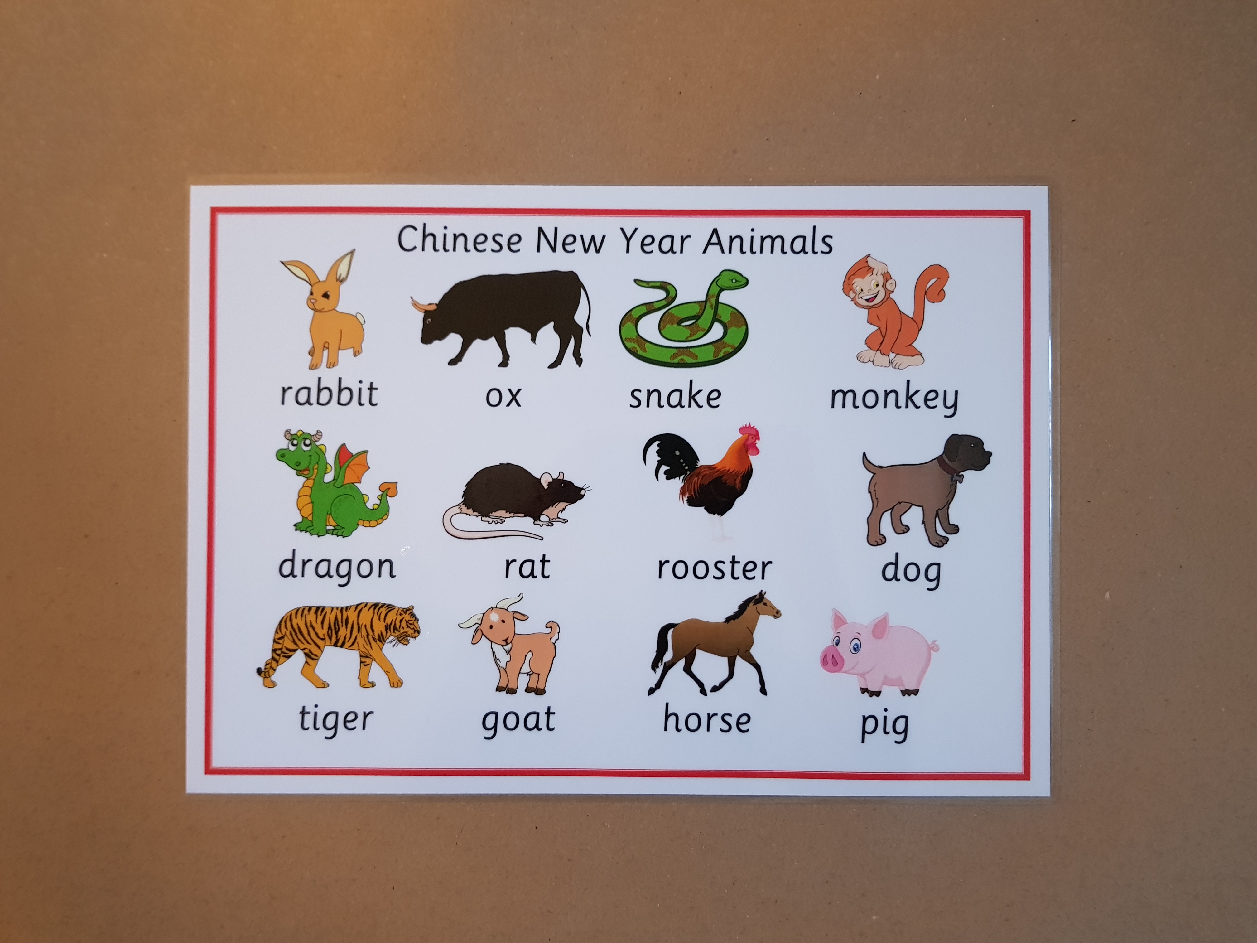 Chinese New Year Animals Poster 