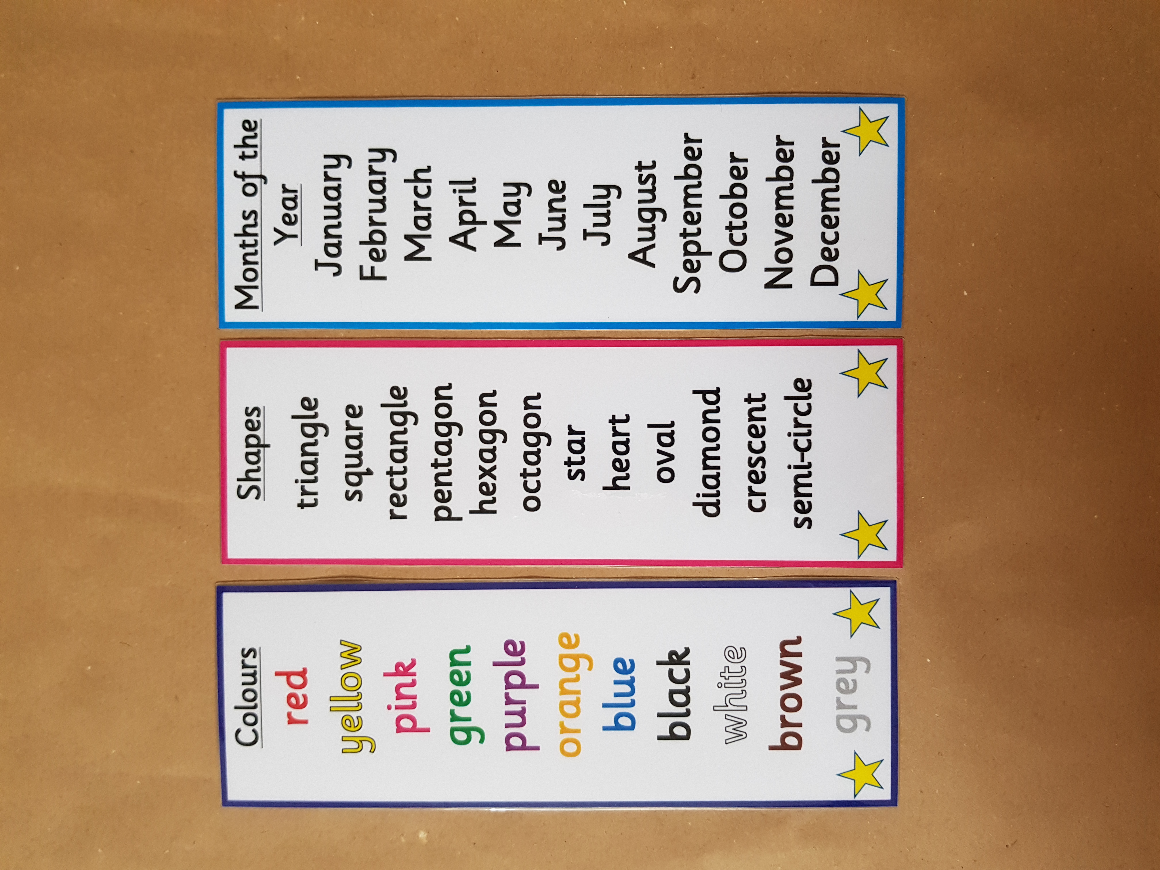 Early Learning Bookmarks