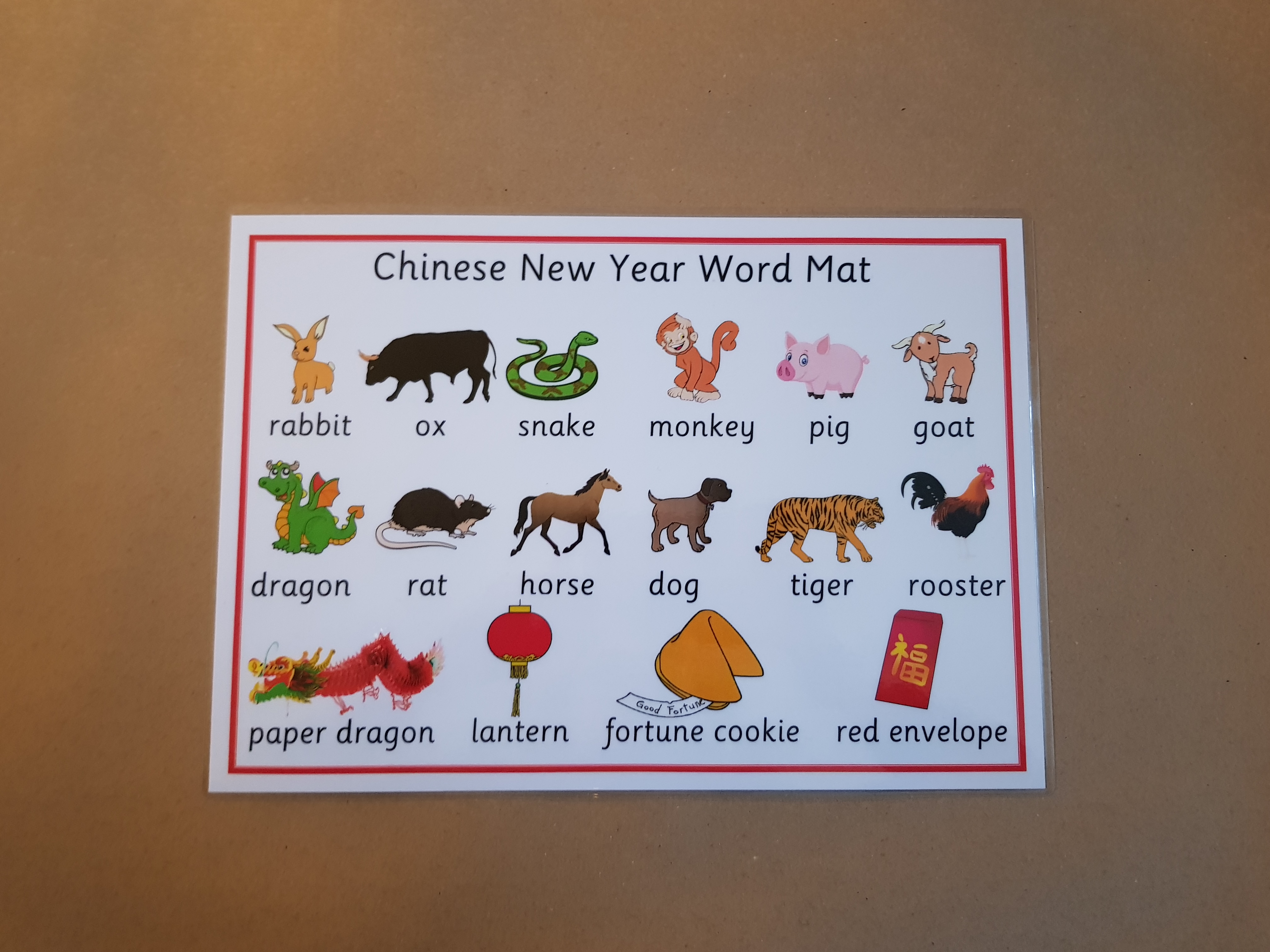 Chinese New Year Word Mat