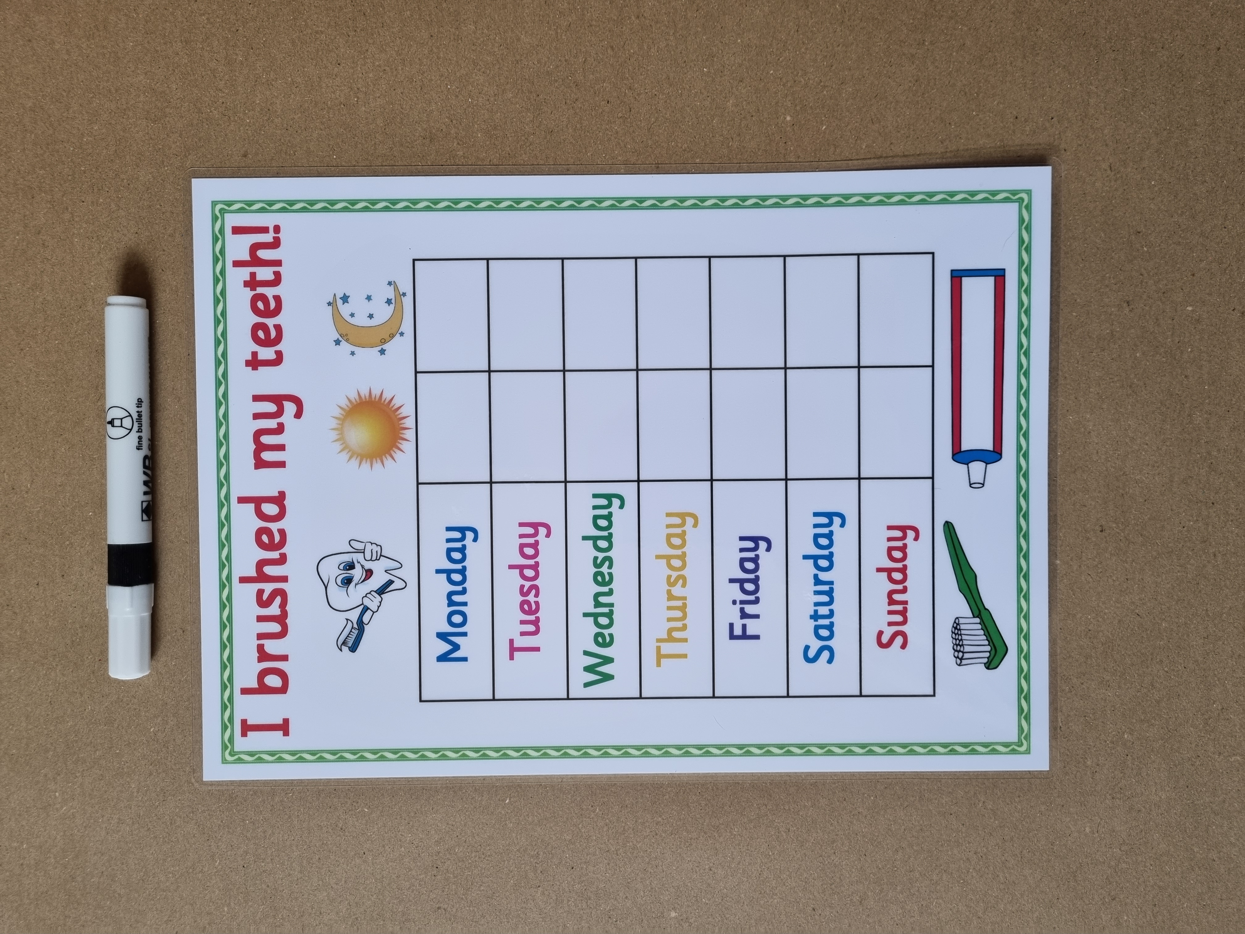 Teeth Brushing Reward Chart 