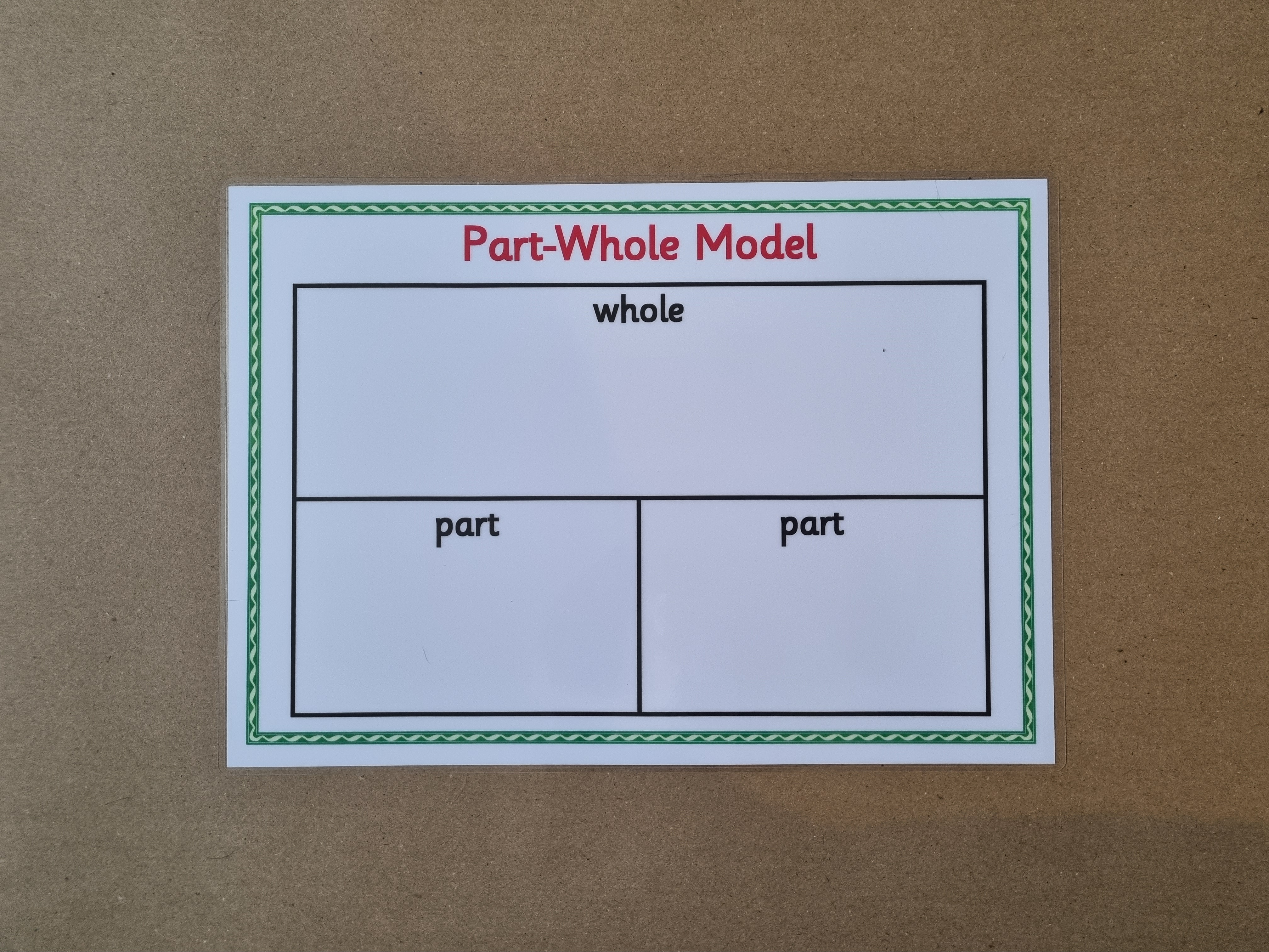 Part Whole Model - A4 Mat 