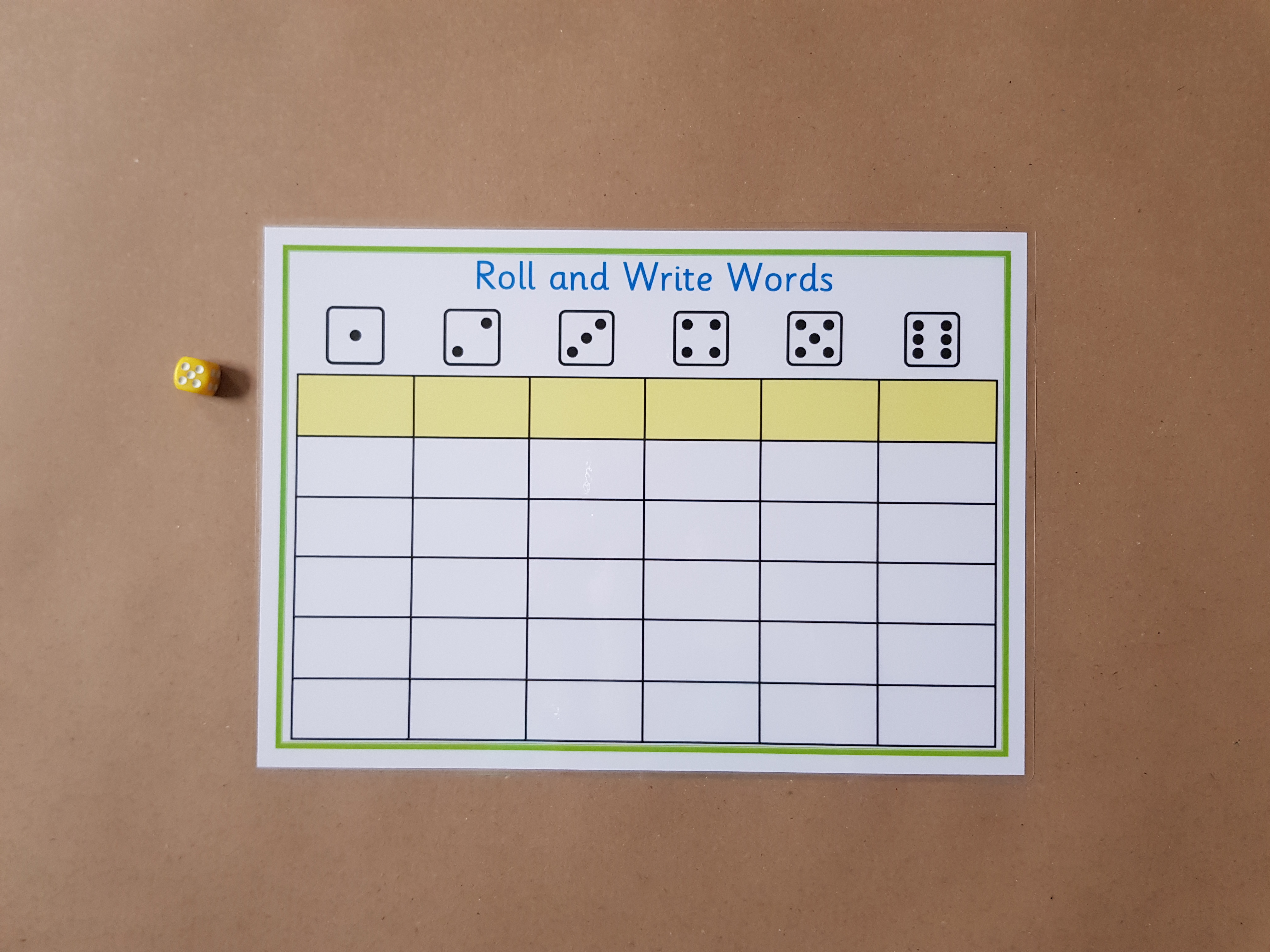 Roll and Read words - spellings practice 