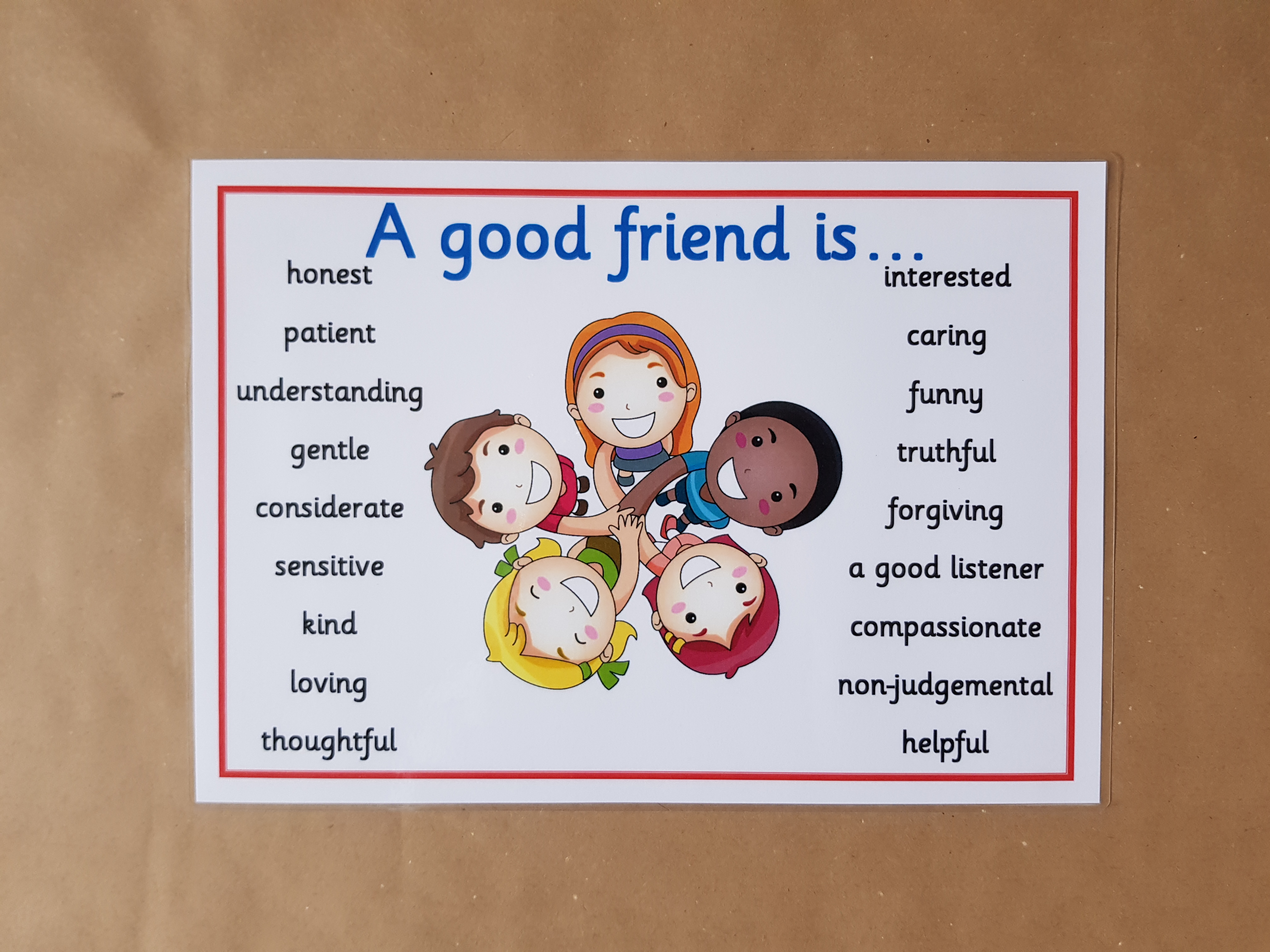 A Good Friend is...  A4 poster 