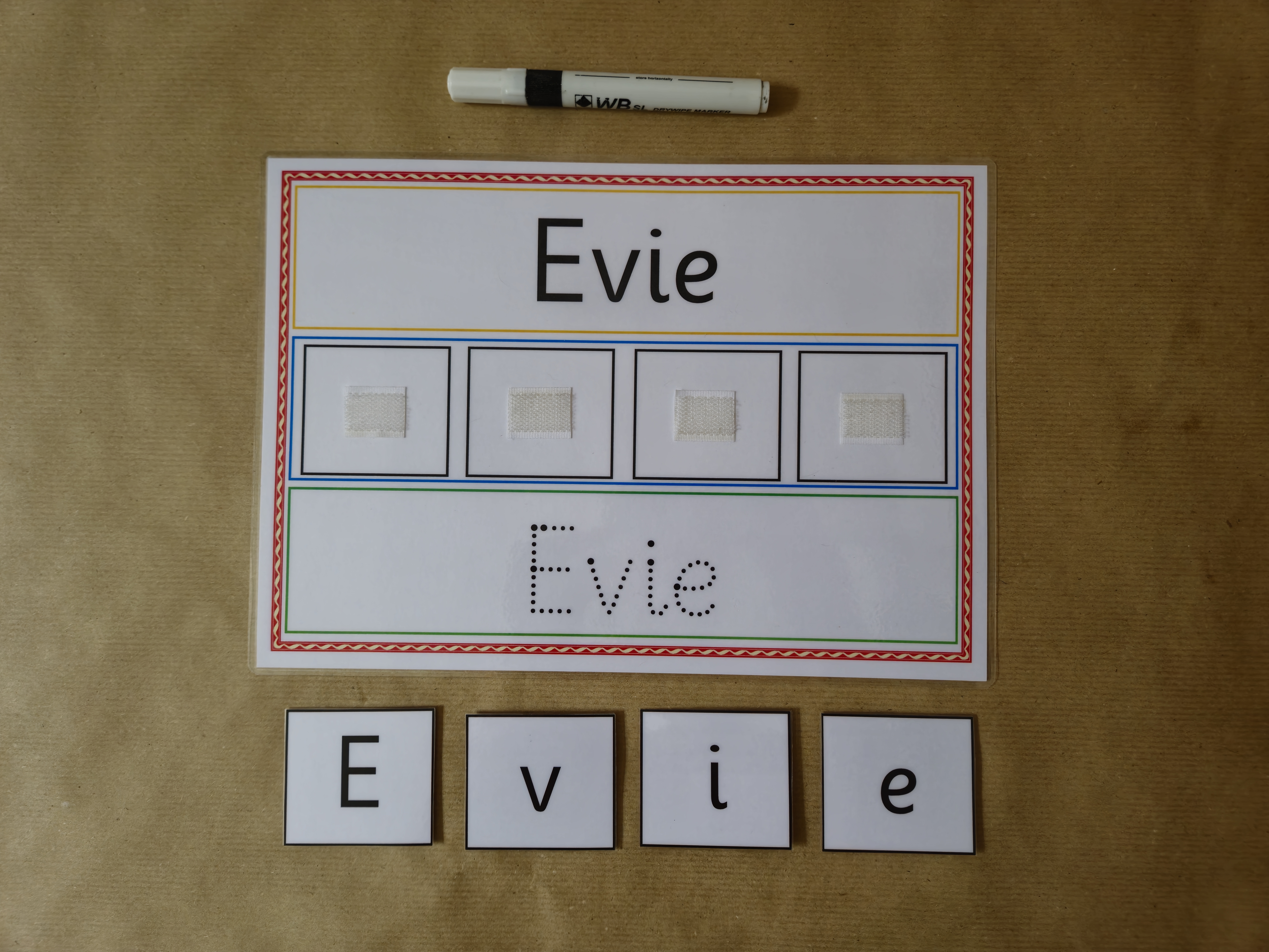Personalised Write and Spell Name card - name tracing