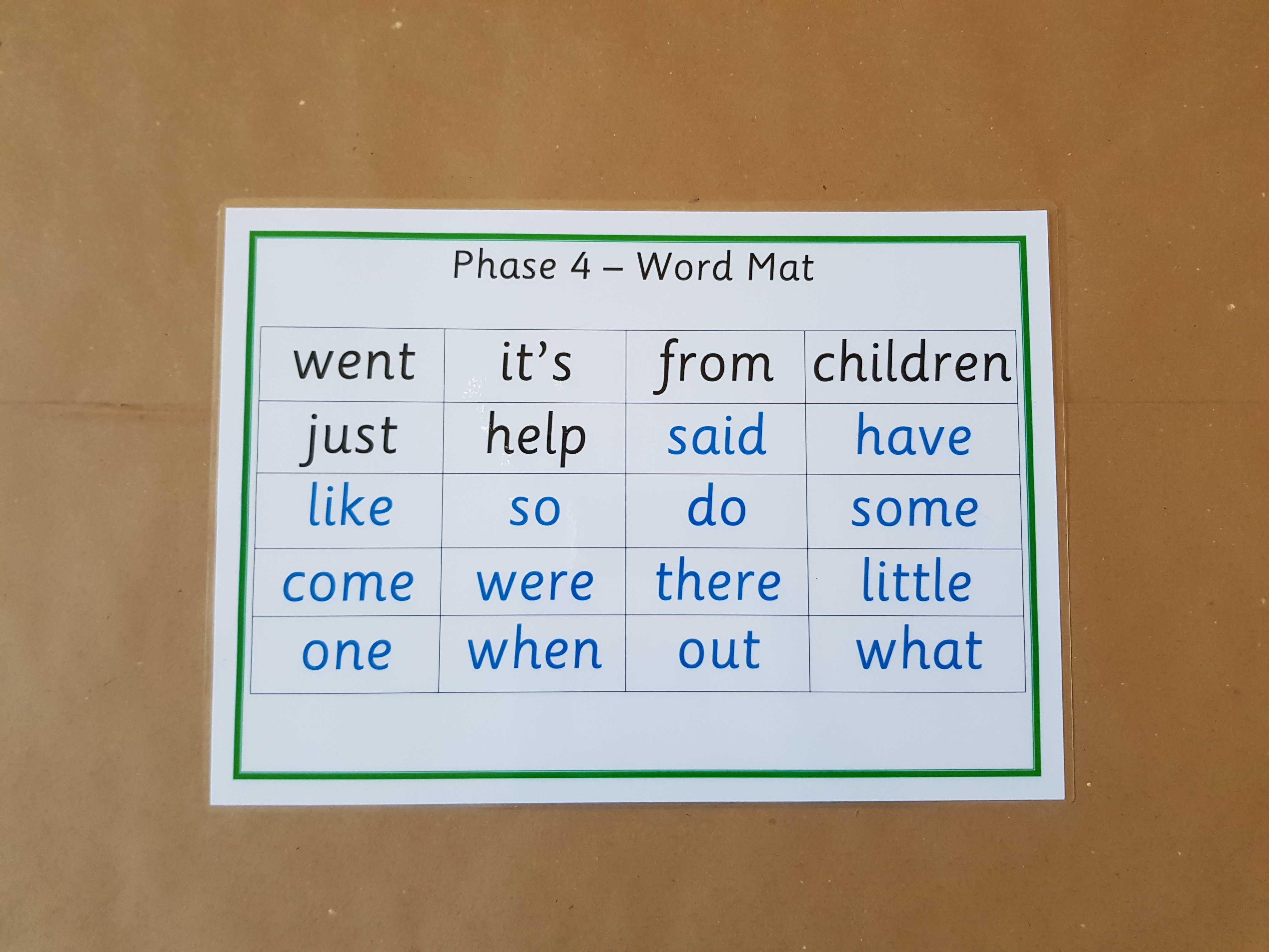Letter and Sounds, Phase 2-5 sound and word mats